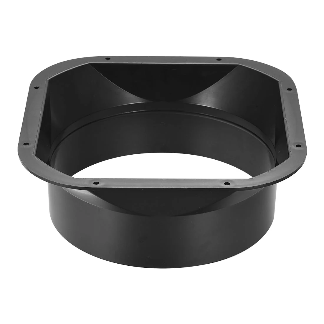 Black Duct Connector Square Flange ABS Plastic Air Outlet Inlet Adaptor for 7.87Inch Dia Hose
