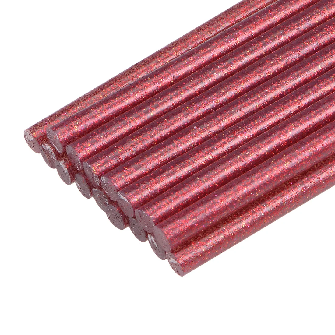 Mini Hot Glue Gun Sticks 4-inch x 0.27-inch for Glue Guns, Glitter Red 16pcs
