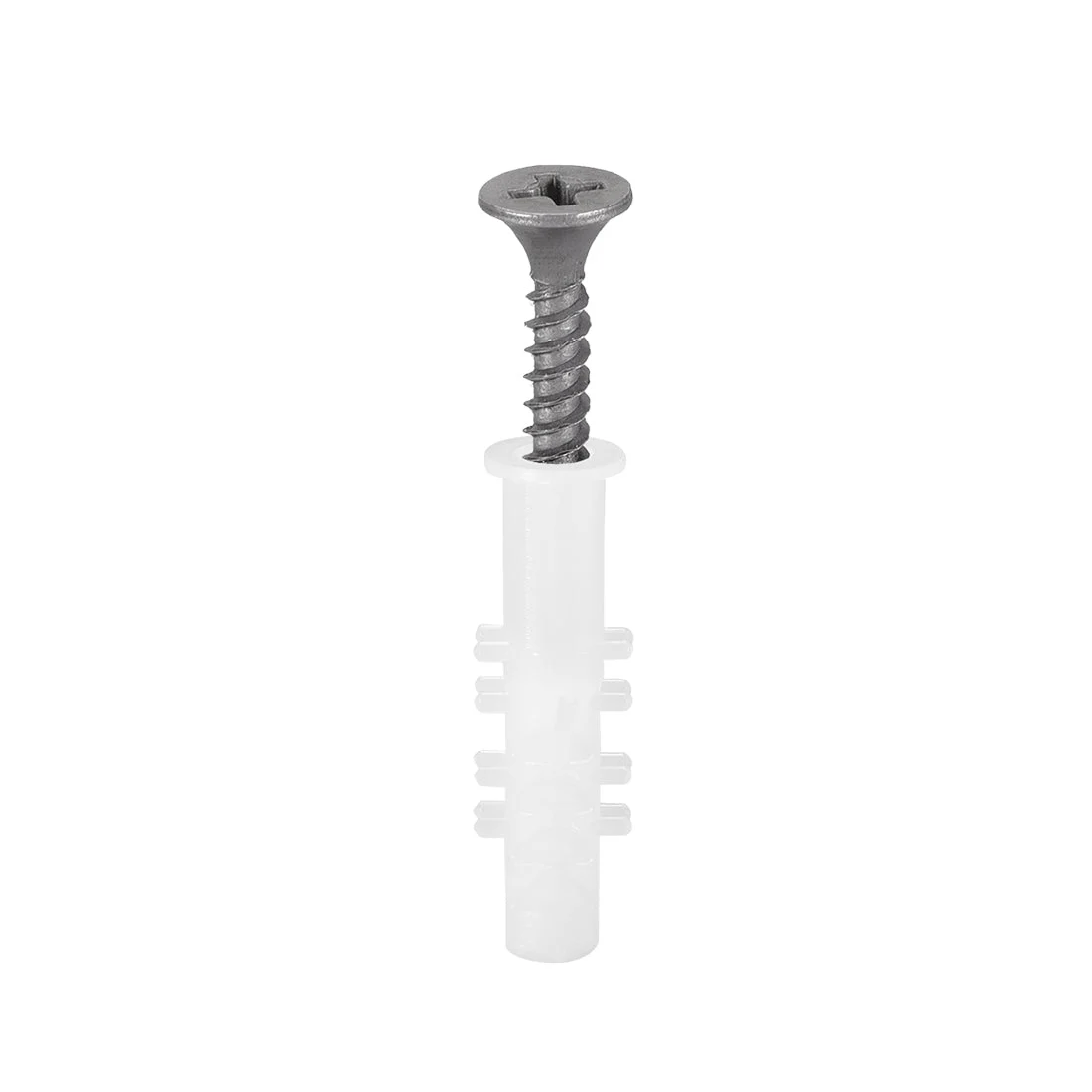 6x30mm Plastic Expansion Tube for Drywall with Black Screws 50pcs