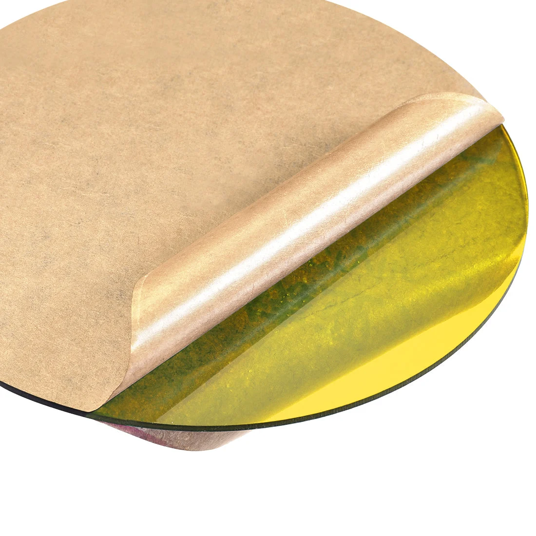 Uxcell Acrylic Sheet Circle Round Disc,Yellow,Translucent,2mm Thick,4" Diameter,Acrylic Round Sheet(100mm)