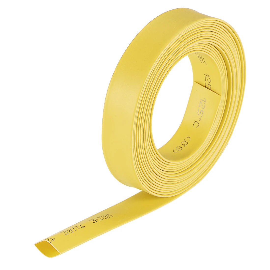 Heat Shrink Tubing 8mm Dia 13.7mm Flat Width 2:1 rate 10ft - Yellow