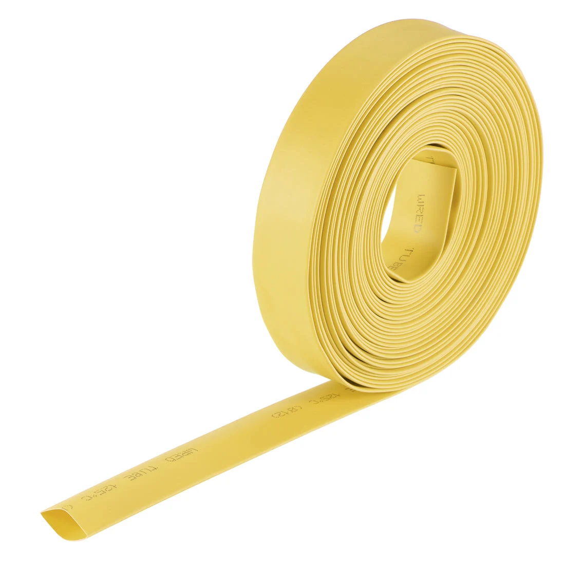 Heat Shrink Tubing, 1/2"(12mm) Dia 20mm Flat Width 2:1 rate 7m - Yellow