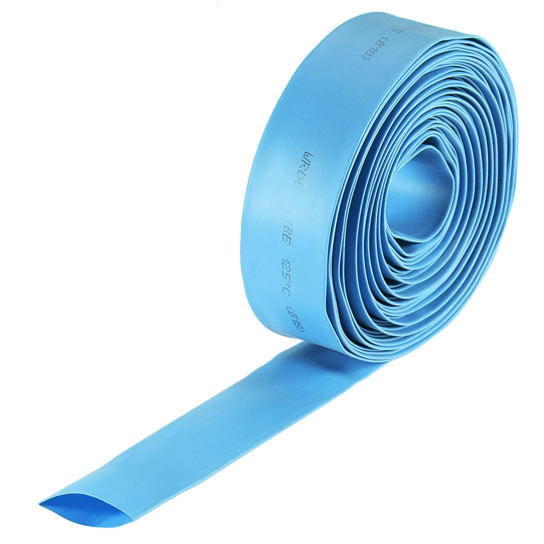 Heat Shrink Tubing, 18mm Dia 30mm Flat Width 2:1 rate 7m - Blue