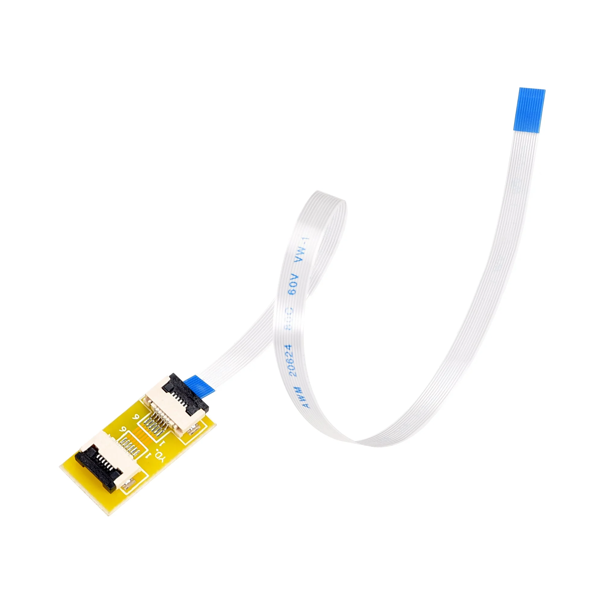 Flexible Flat Cable (A Type) and Flip Up to Mount Extend Adapter Kit, 6 Pin 0.5mm Pitch 200mm FFC for LCD TV Car Audio DVD Player Laptop