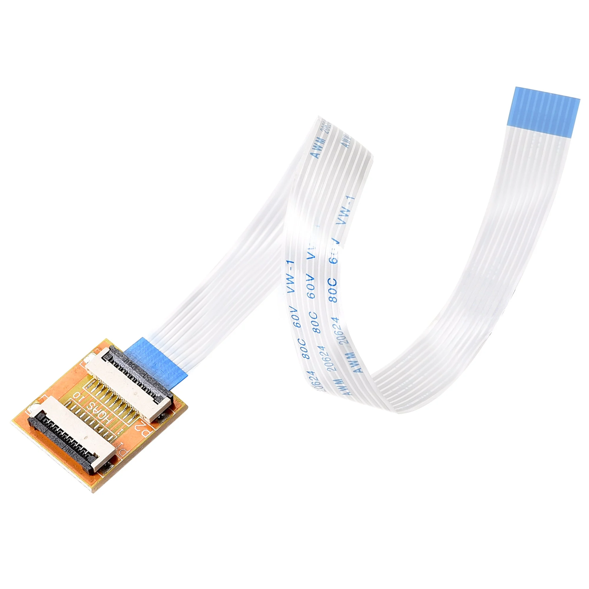 Flexible Flat Cable (A Type) and Flip Up to Mount Extend Adapter Kit, 9 Pin 1.0mm Pitch 200mm FFC for LCD TV Car Audio DVD Player Laptop