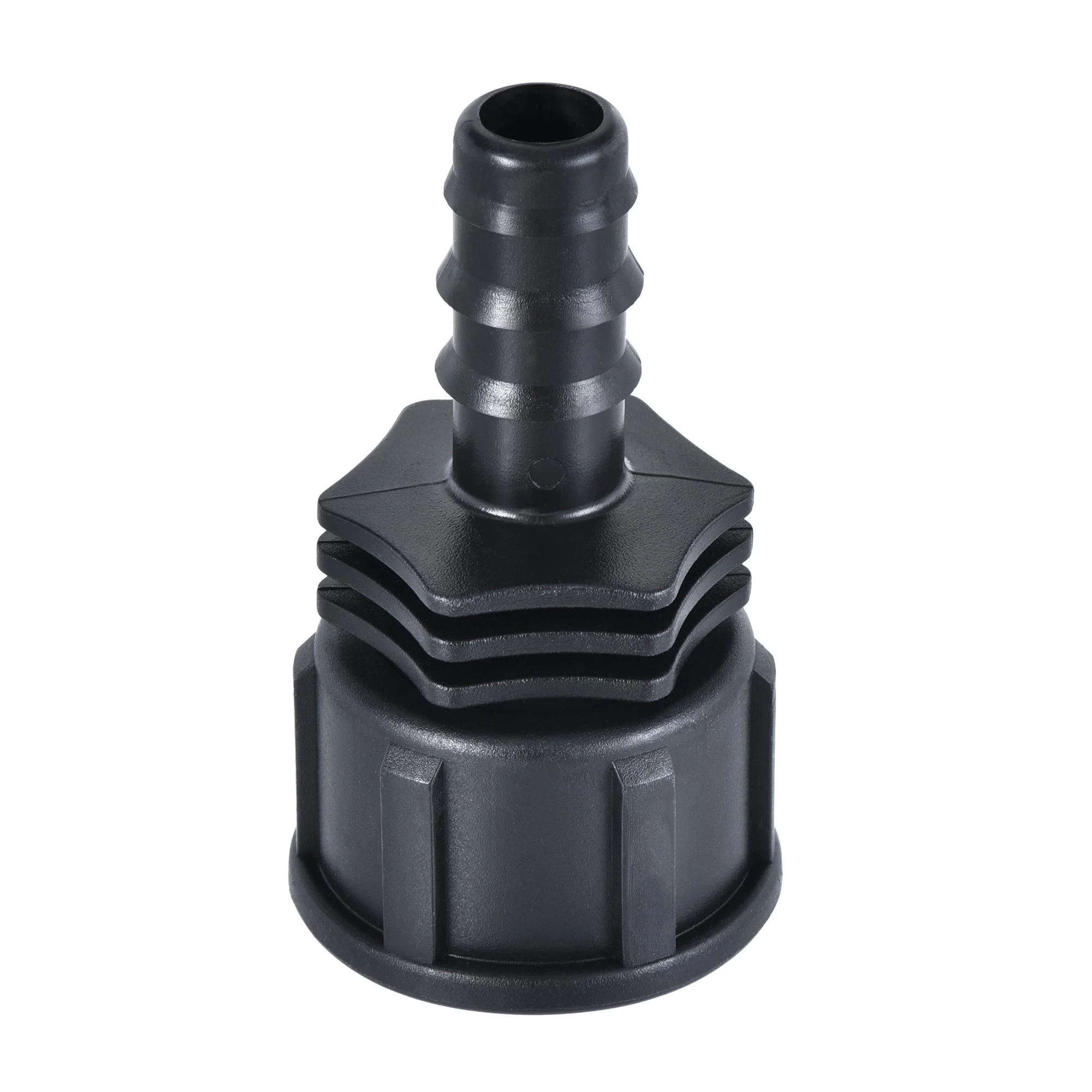 ABS Hose Barb Fitting Coupler, 12mm Barb x G3/4 Female Thread Pipe Adapter, Black