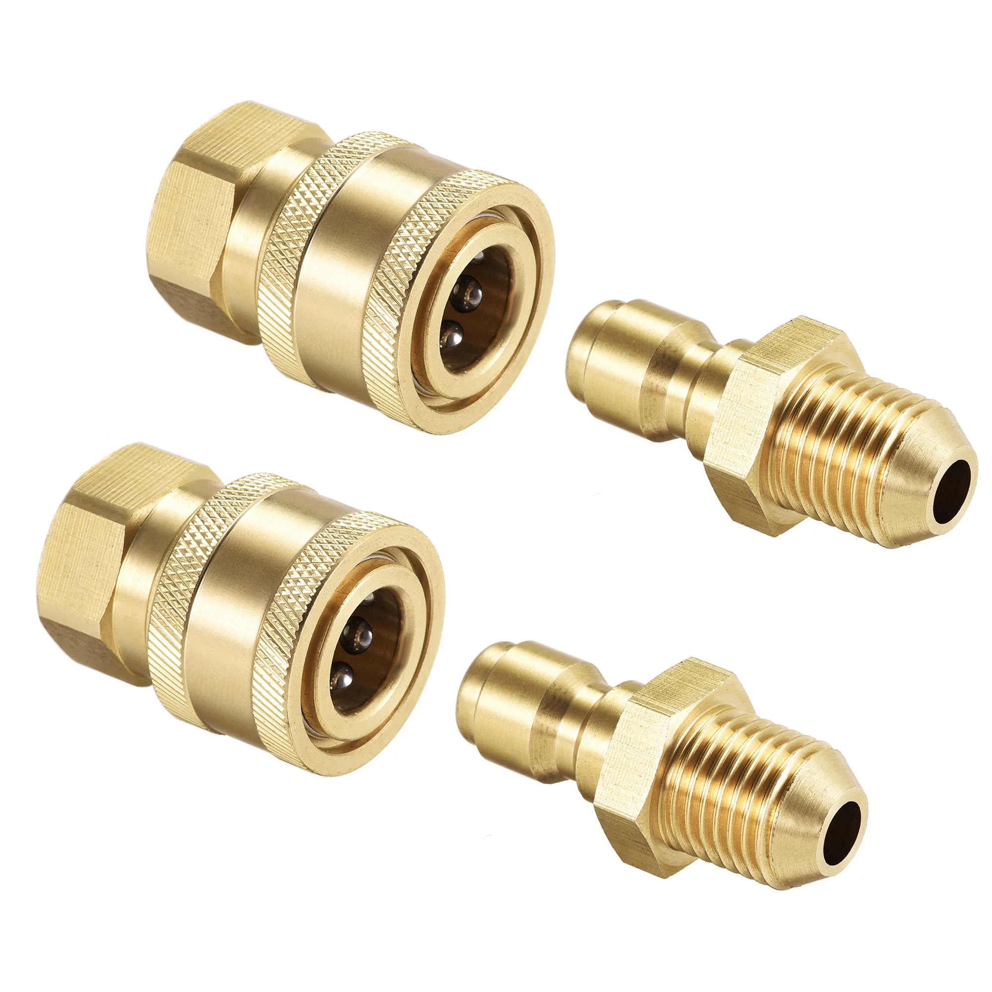 Brass Quick Connect Set Connectors M14x1.5 Male & Female Thread 2 Sets