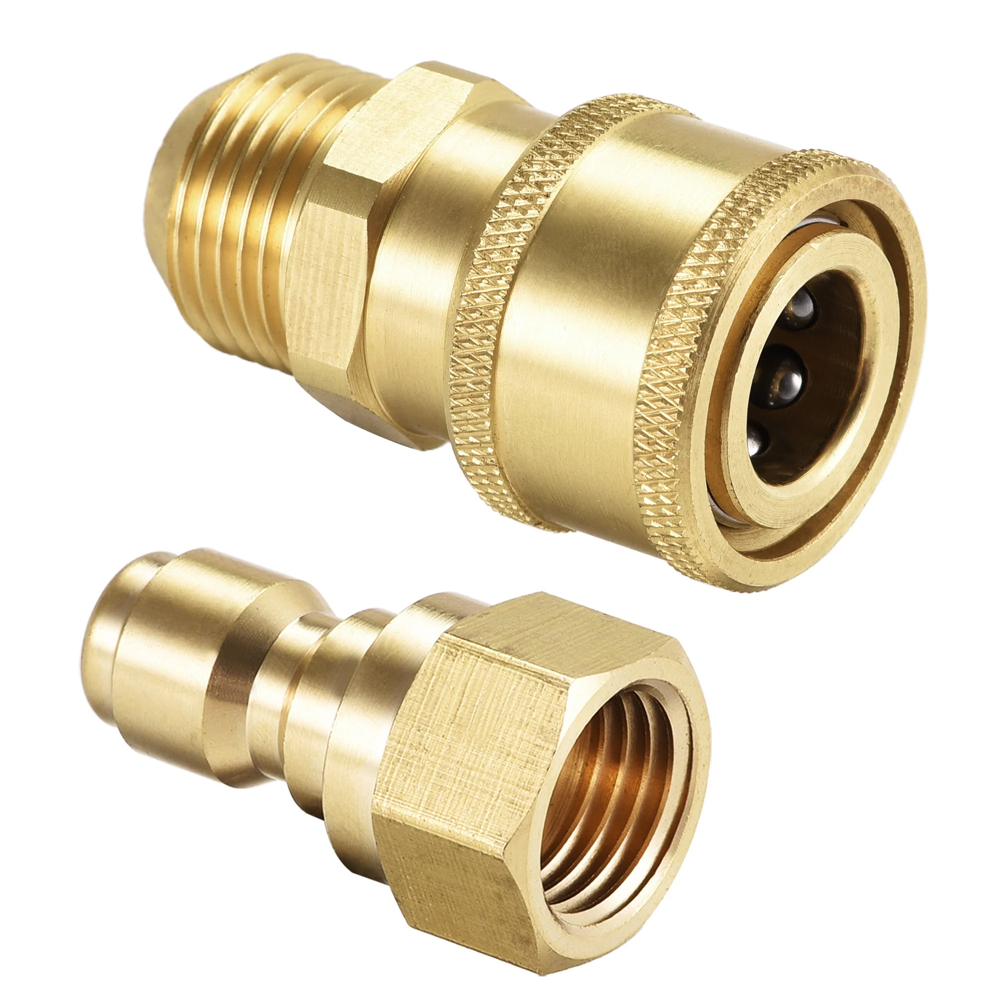 Brass Quick Connectors Set M18x1.5 Male & M14x1.5 Female Thread
