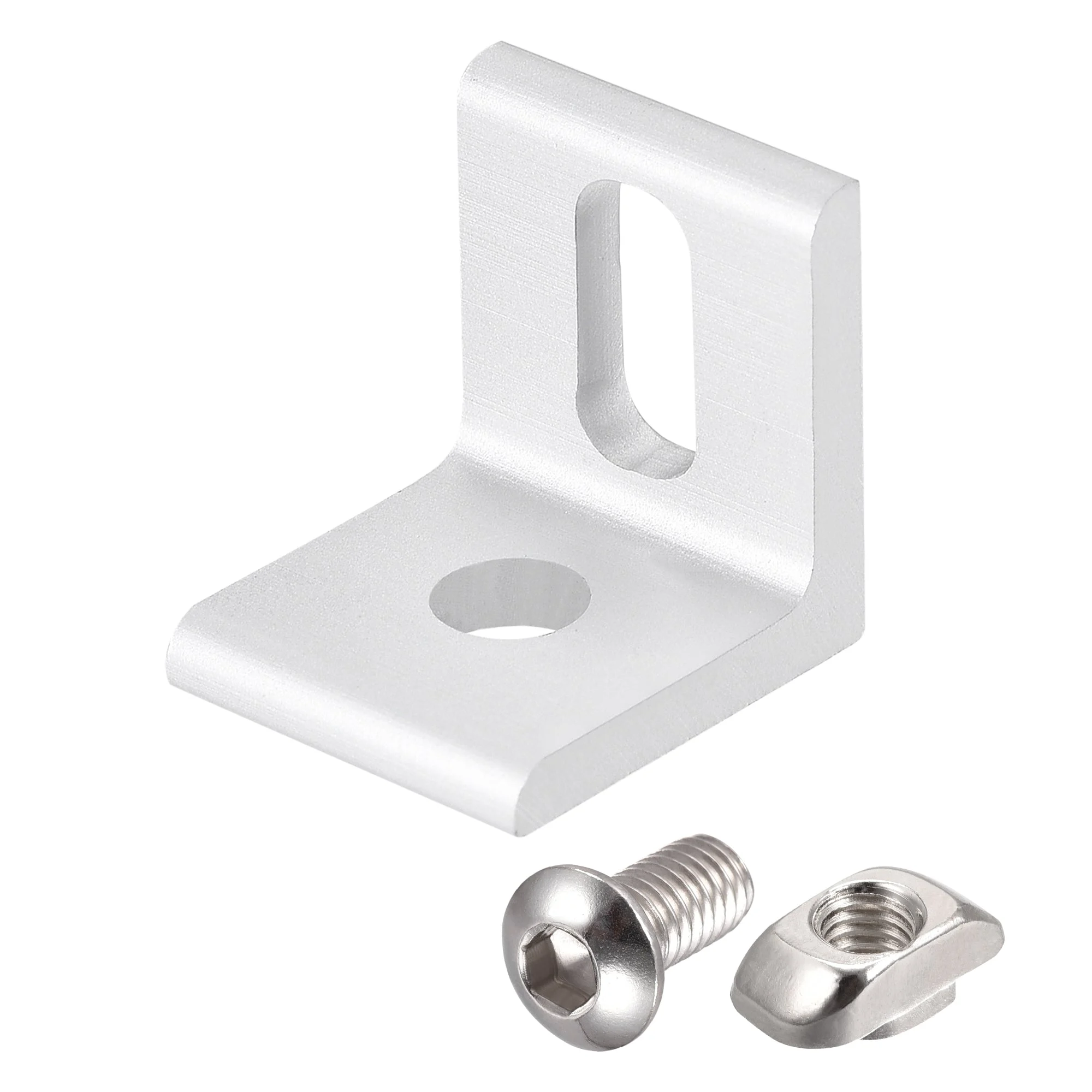 Inside Corner Brace Angle Bracket Fastener L Shape 20mmx20mmx18mm with Screws and Nut for 2020 Series Aluminum Extrusion Profile , 8pcs
