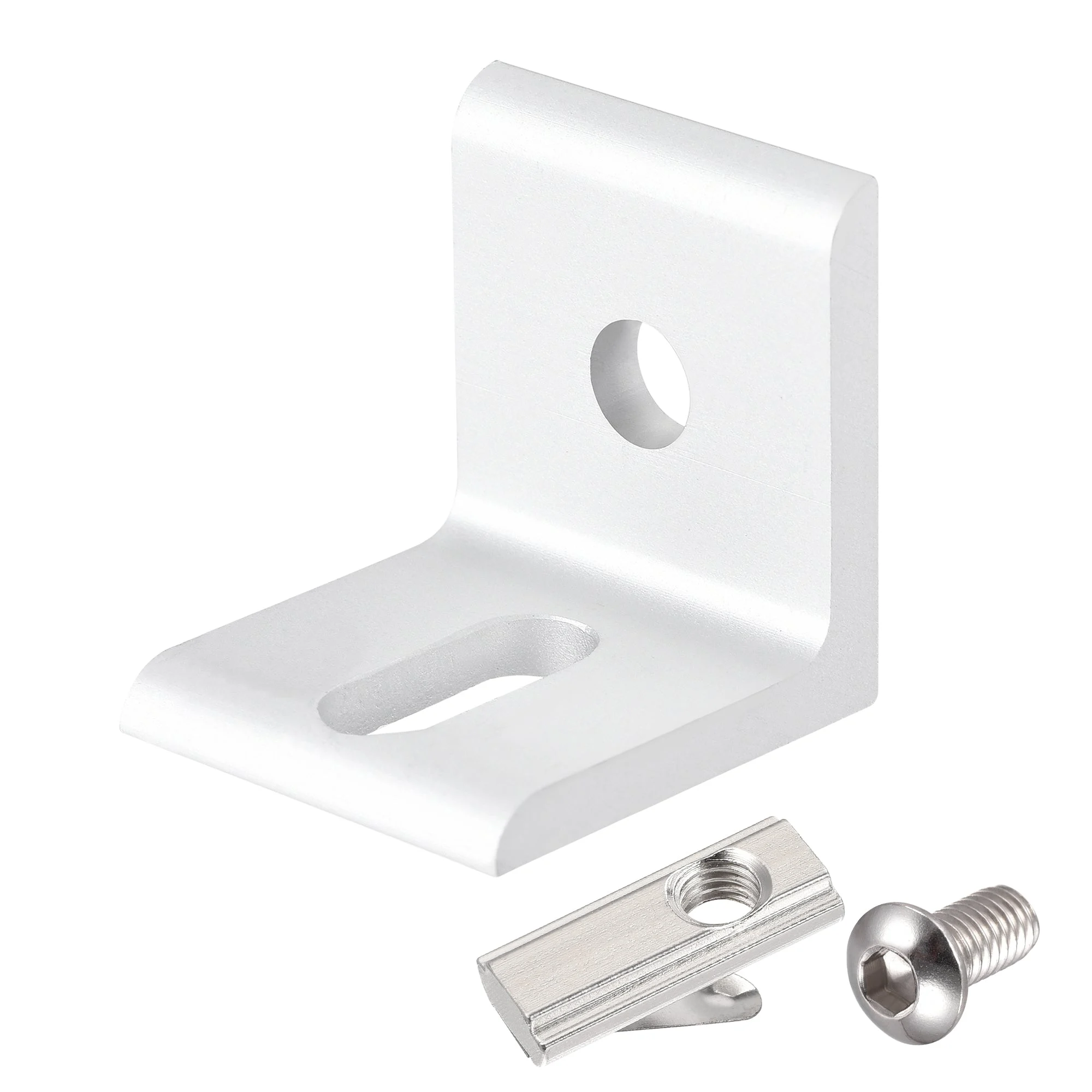 Inside Corner Brace Angle Bracket L Shape 30mmx30mmx26mm with M6 Screws and Nut for Aluminum Extrusion Profile