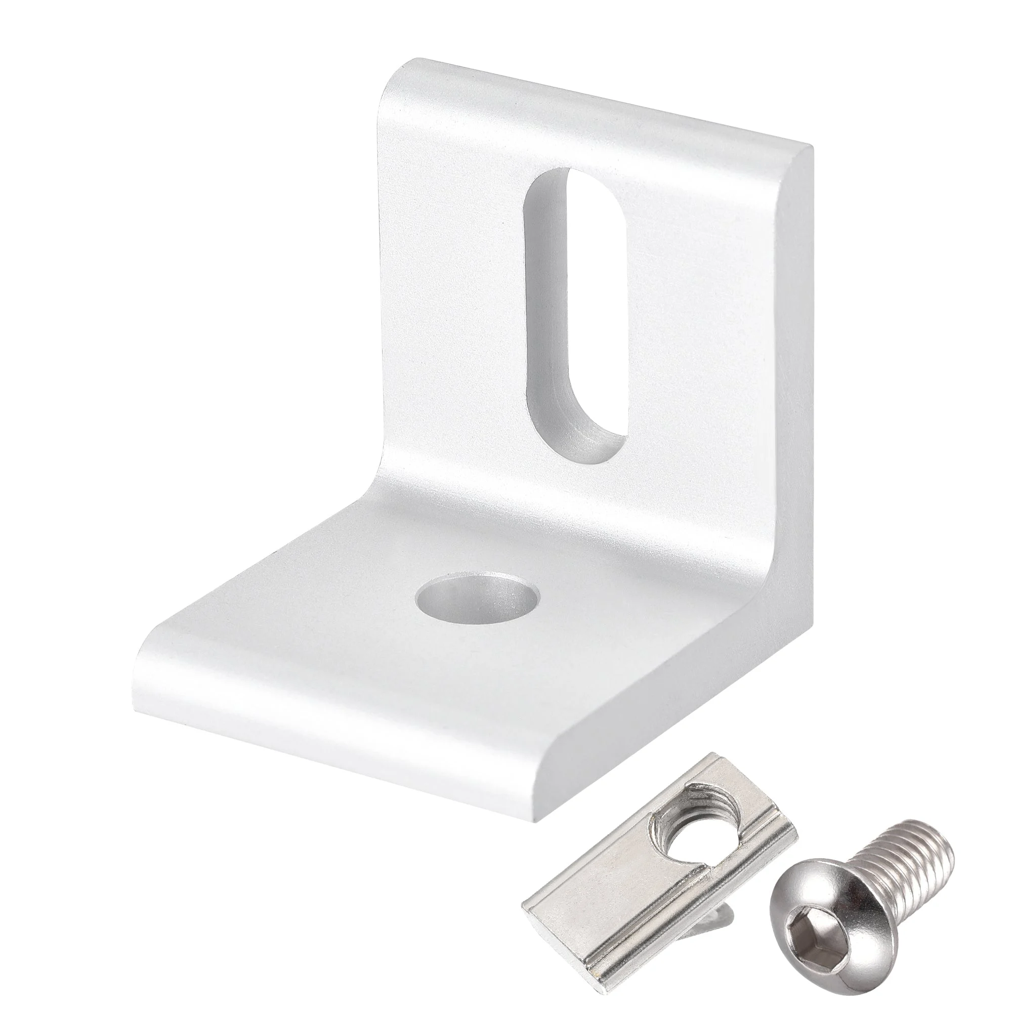 Inside Corner Brace Angle Bracket L Shape 40mmx40mmx36mm with M8 Screws and Nut for Aluminum Extrusion Profile