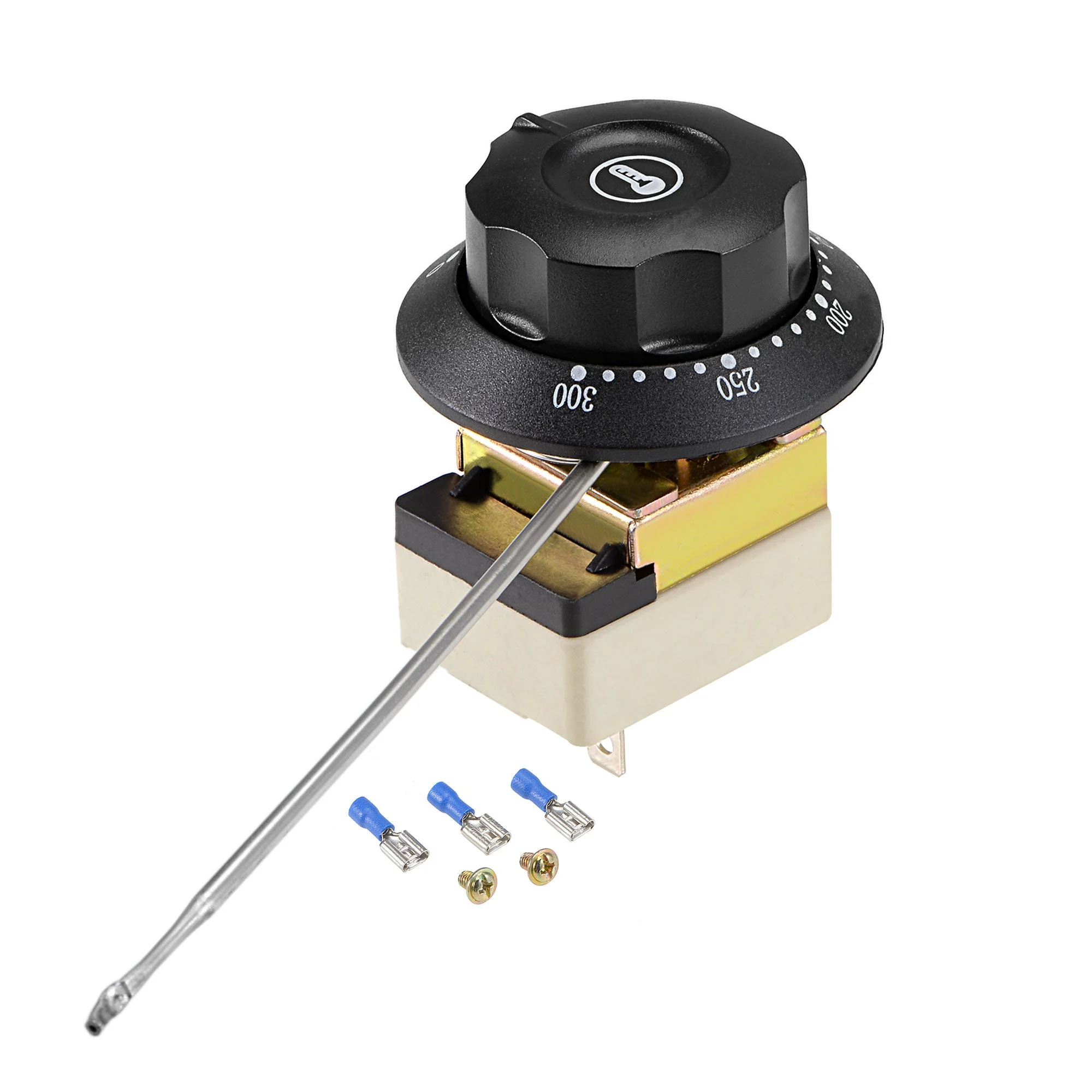 1NO 1NC 250V 16A 50-300C Capillary Thermostat 0.7m 2 Screw&3 Crimp Terminal