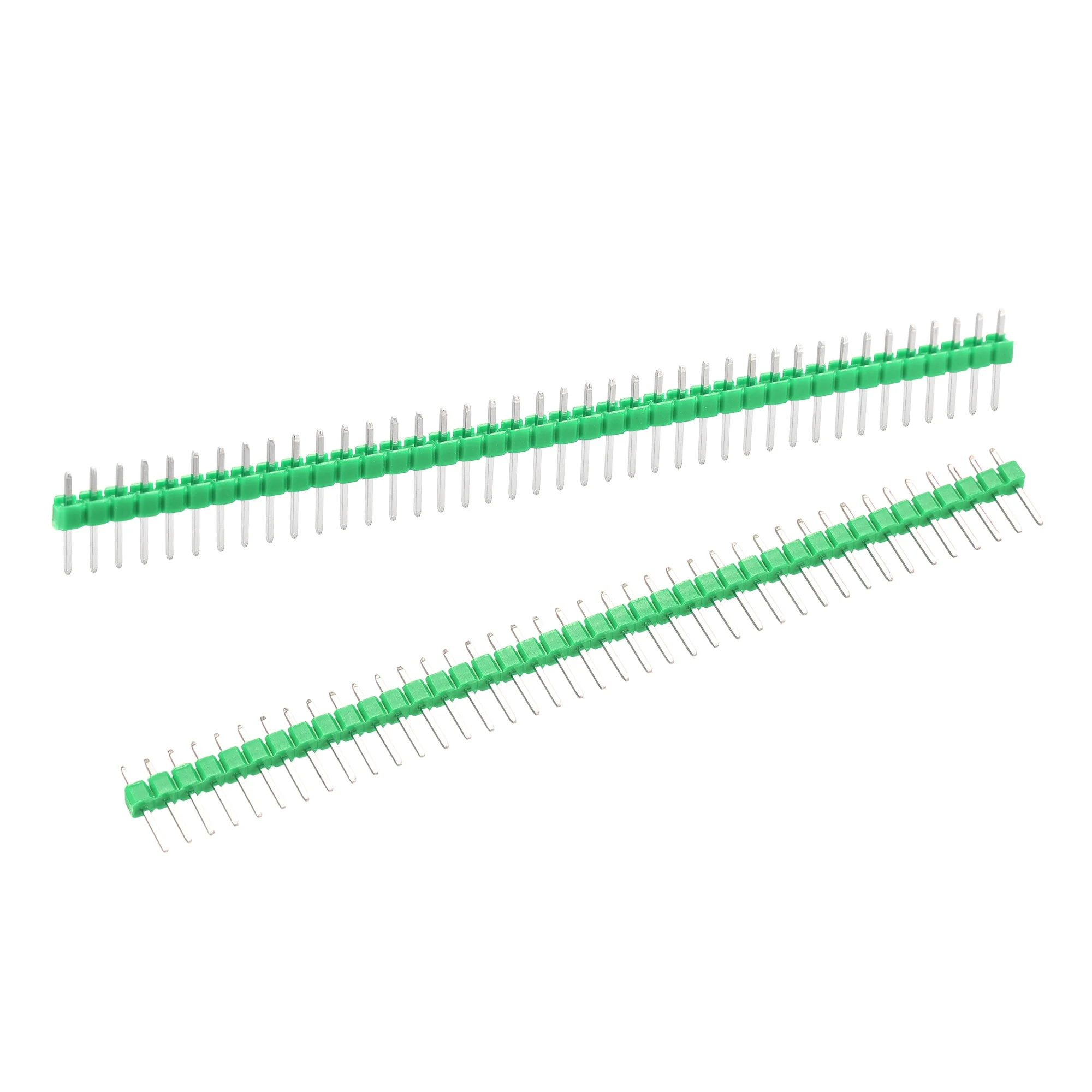 Uxcell 10pcs Male Pin Header,40 Pin 2.54mm Straight Single Row PCB Pin Strip,Green