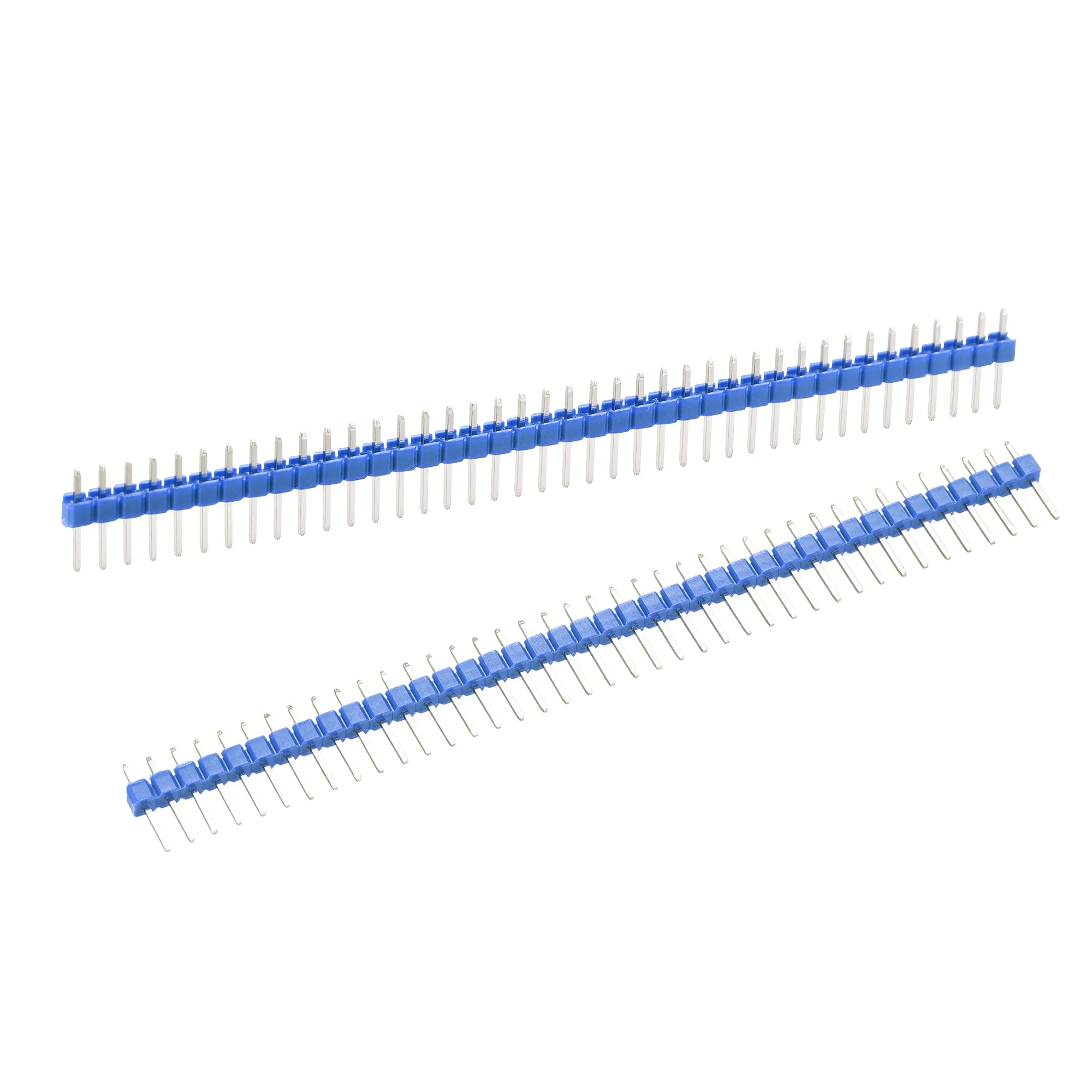 Uxcell 10pcs Male Pin Header,40 Pin 2.54mm Straight Single Row Breakable Header Connector PCB Pin Strip,Blue