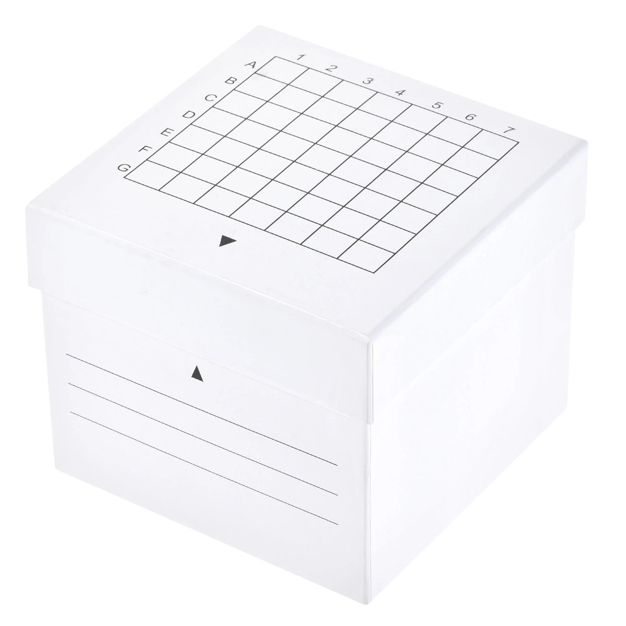 Centrifuge Tube Freezer Holder 49-Well Cardboard White for 10ml 18mm Dia Tubes
