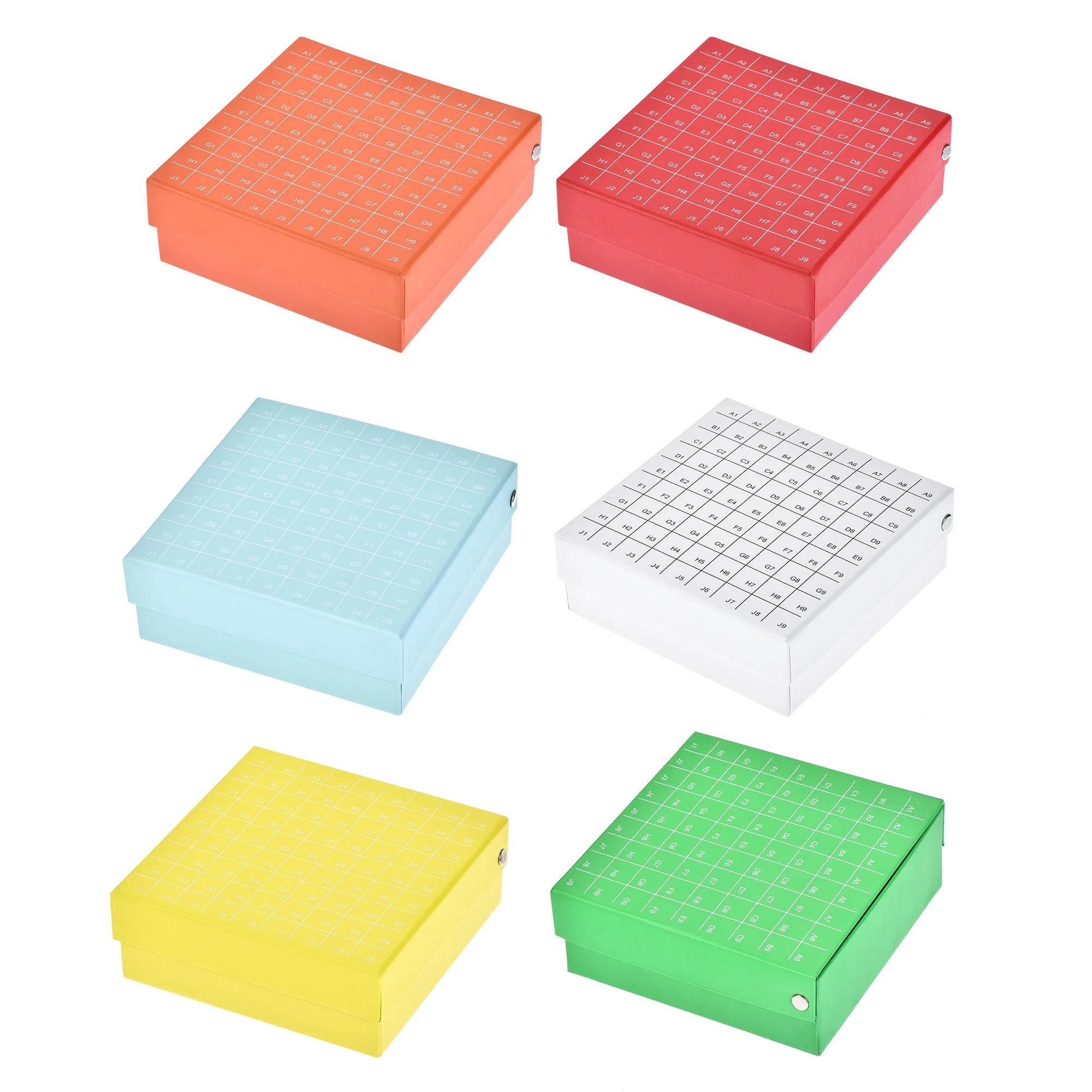 Uxcell Freezer Tube Box 81 Places Rack for 1.8/2ml Microcentrifuge Tubes 6in1 Set