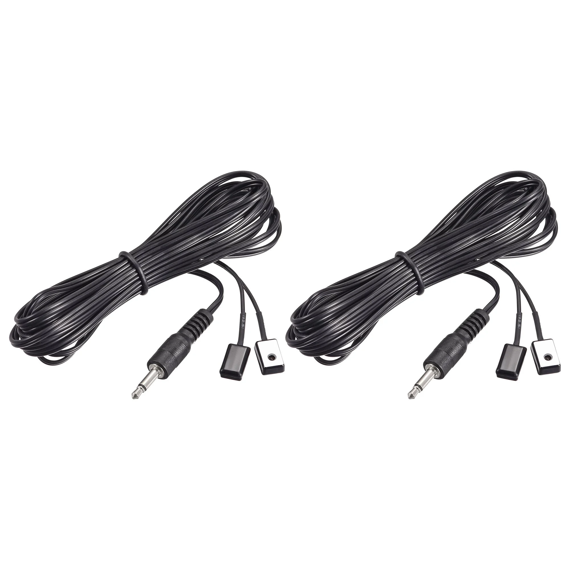 Uxcell IR Infrared Emitter Extension Cable 9.8ft Long 45 Degree Emission Angle 3.5mm Jack 2 Black Head 2pcs