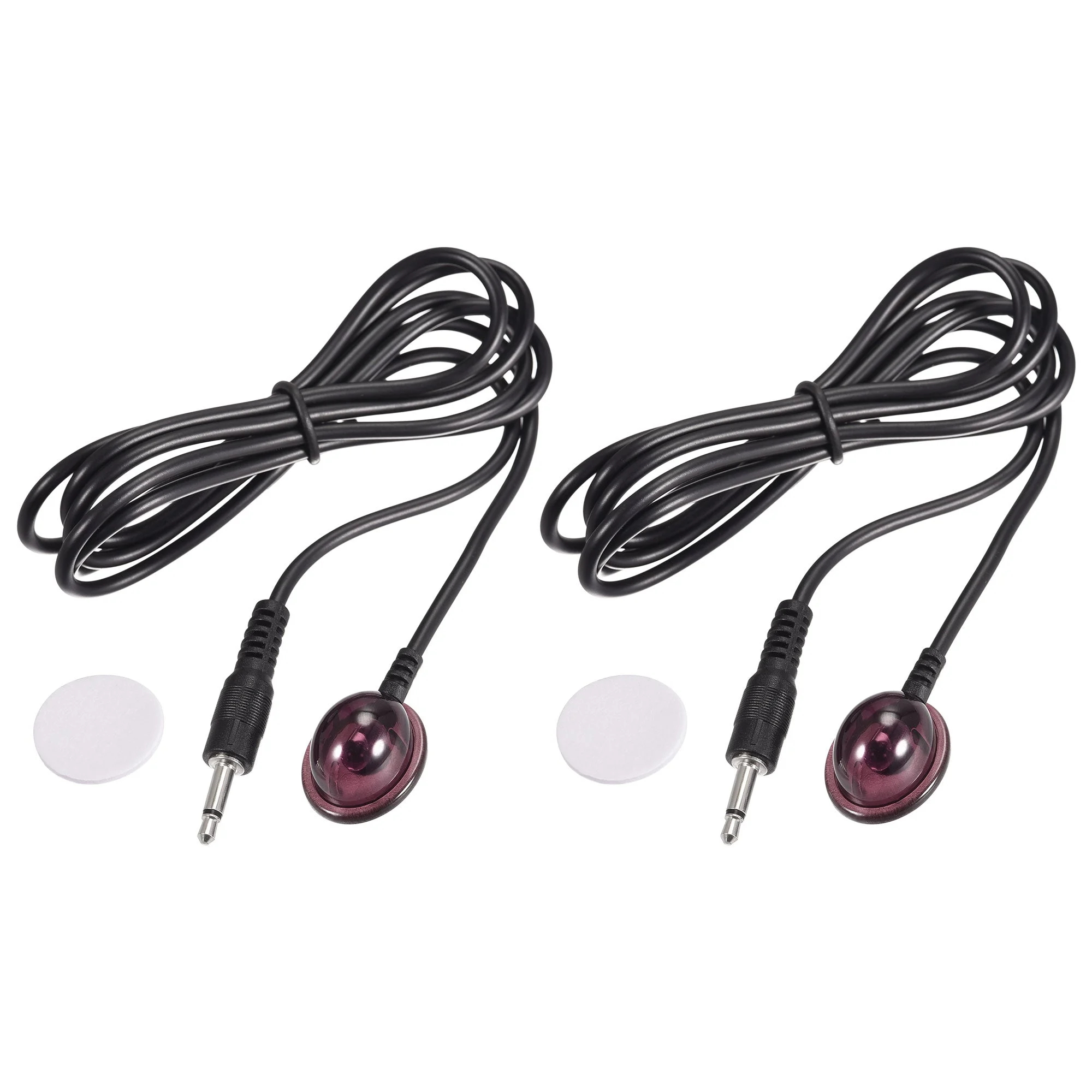 Uxcell IR Infrared Emitter Extender Cable 3.3ft Long 45 Degree Emission Angle 3.5mm Jack Single Round Head 2pcs