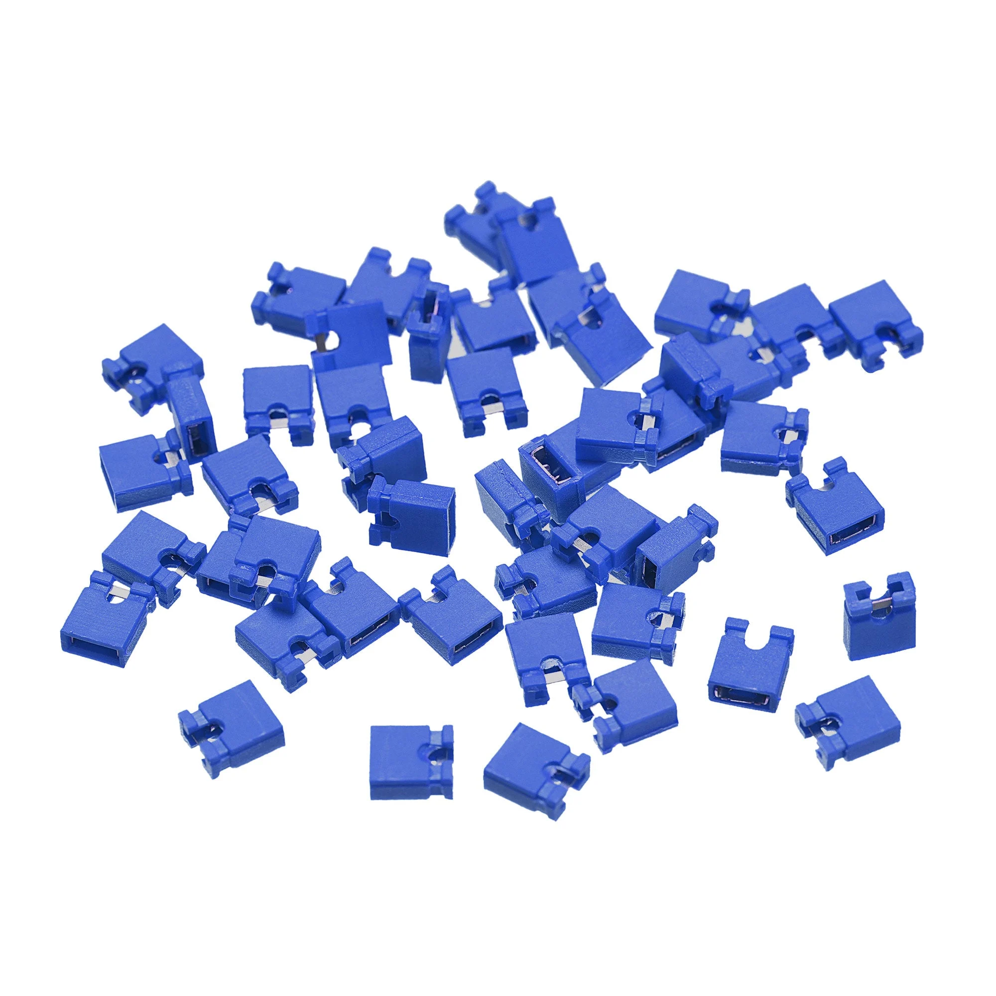 50pcs 2.54mm Pin Header Jumper Cap Short Circuit Connection Cap Blue