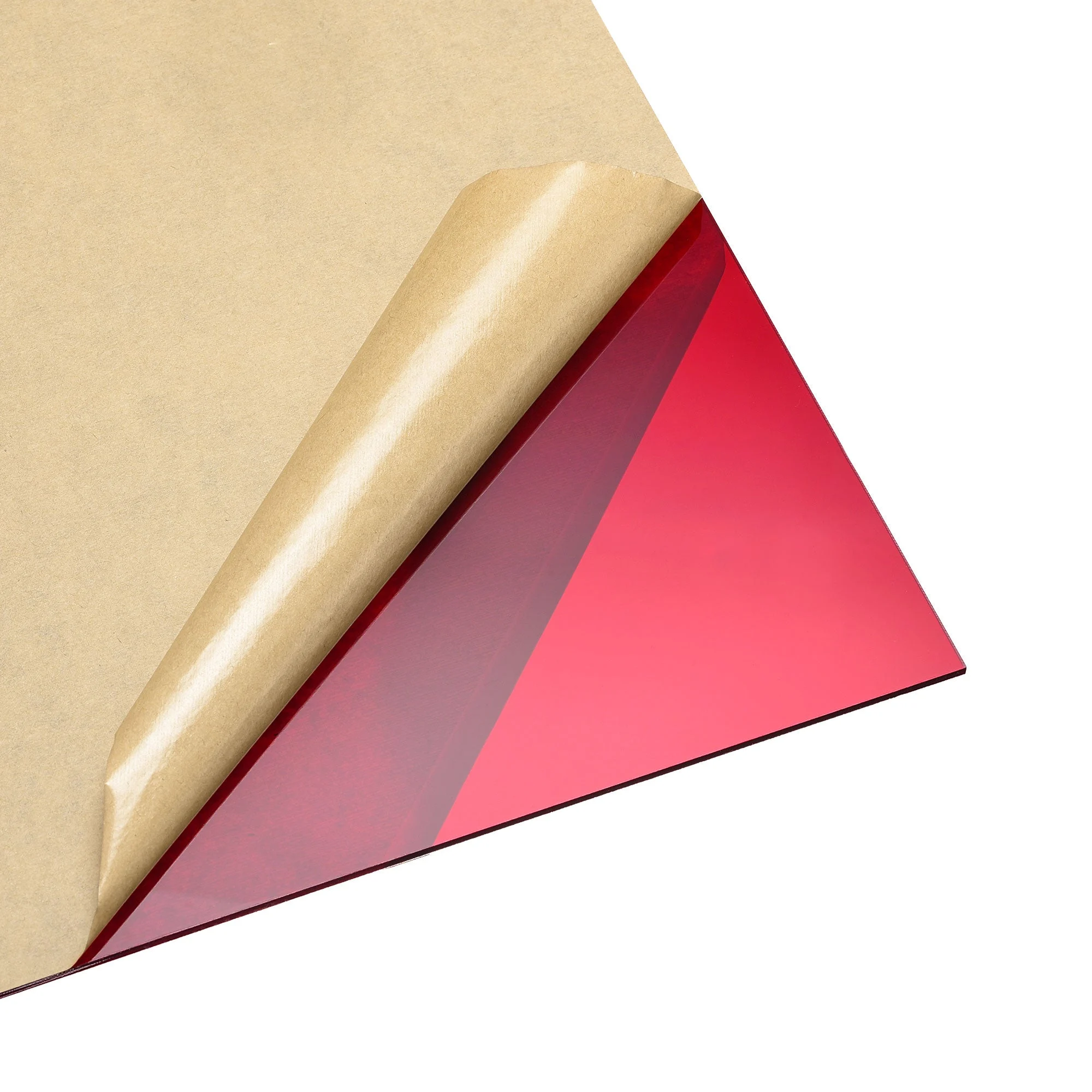 Uxcell Red Clear Cast Acrylic Sheet,12" x 12",3mm Thick,Plastic PMMA Acrylic Board for Signs Display Projects,Craft