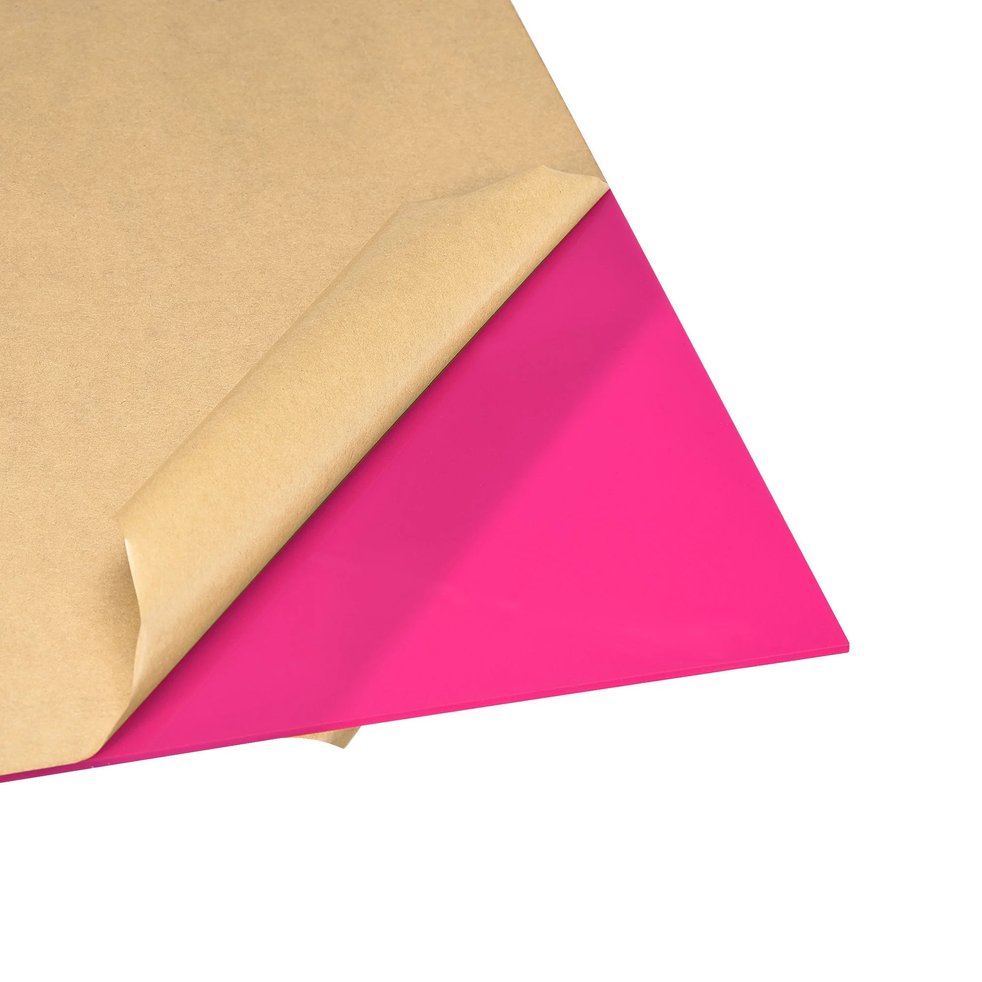 Uxcell 2pcs Pink Cast Acrylic Sheet,12" x 12",3mm Thick,Plastic PMMA Acrylic Board
