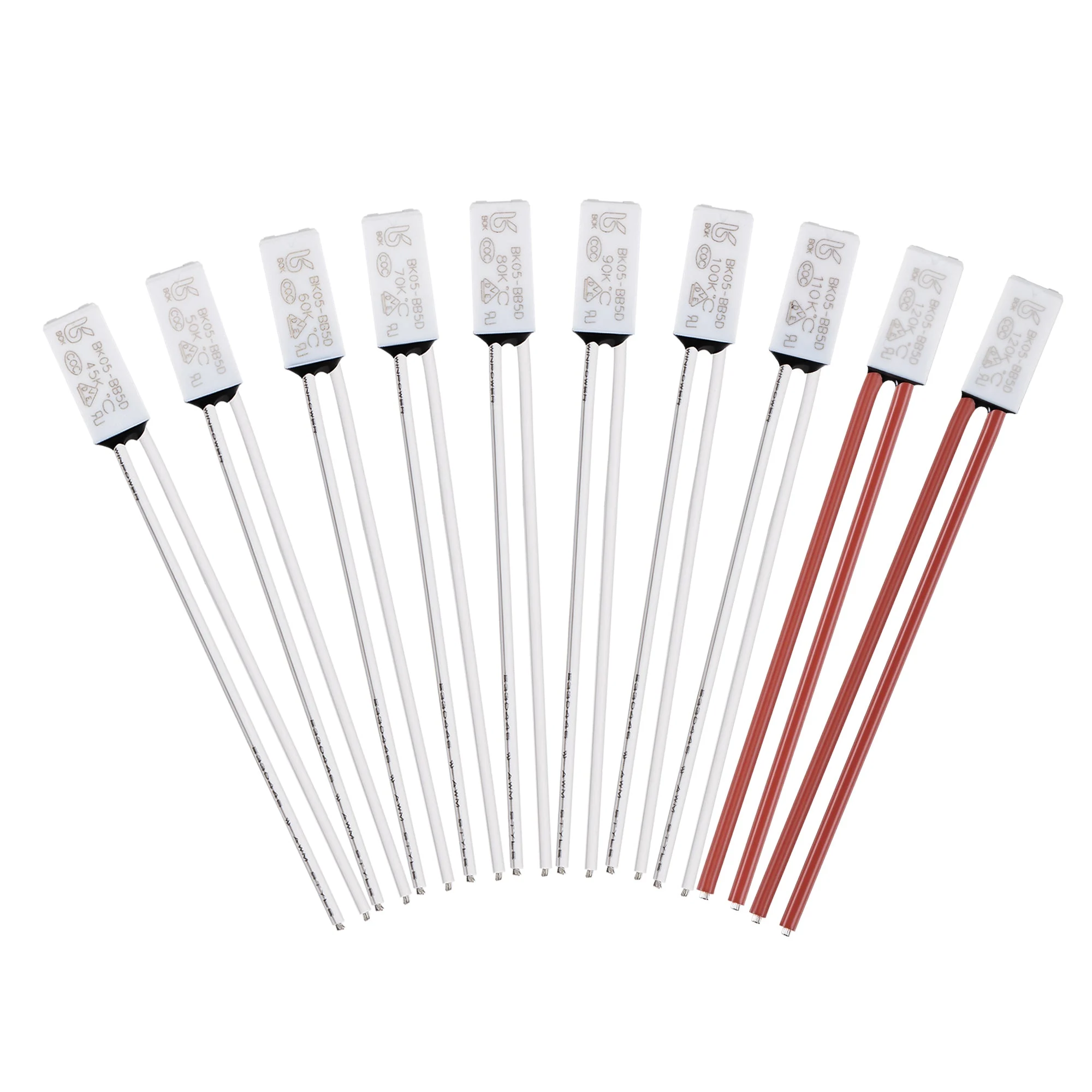10pcs KSD9700 Thermostat, Normally Open 45-130°C N.O 5A Temperature Switch