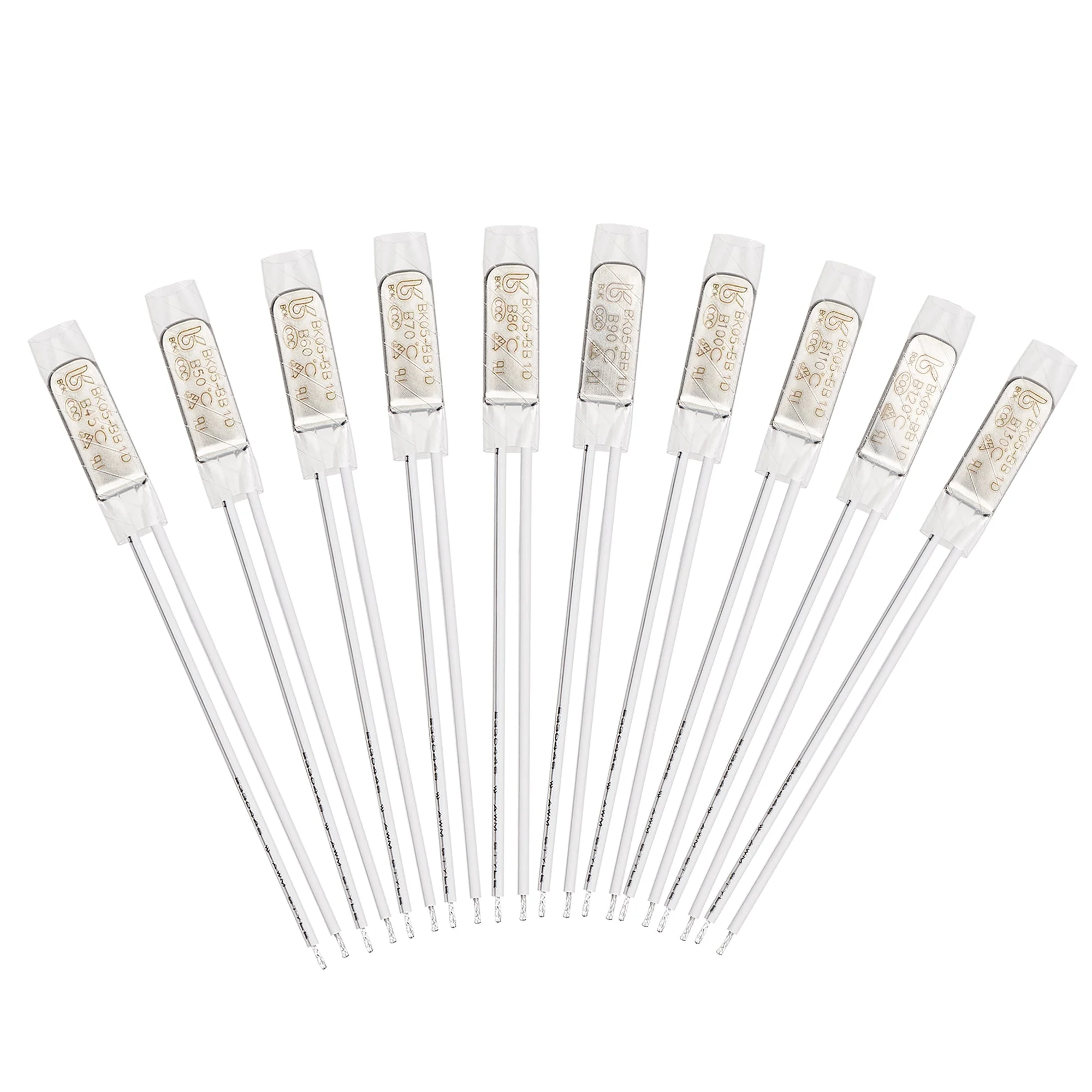 10pcs KSD9700 Thermostat, N.C 45-130°C(113-266°F) Temperature Control Switch Assortment Kits