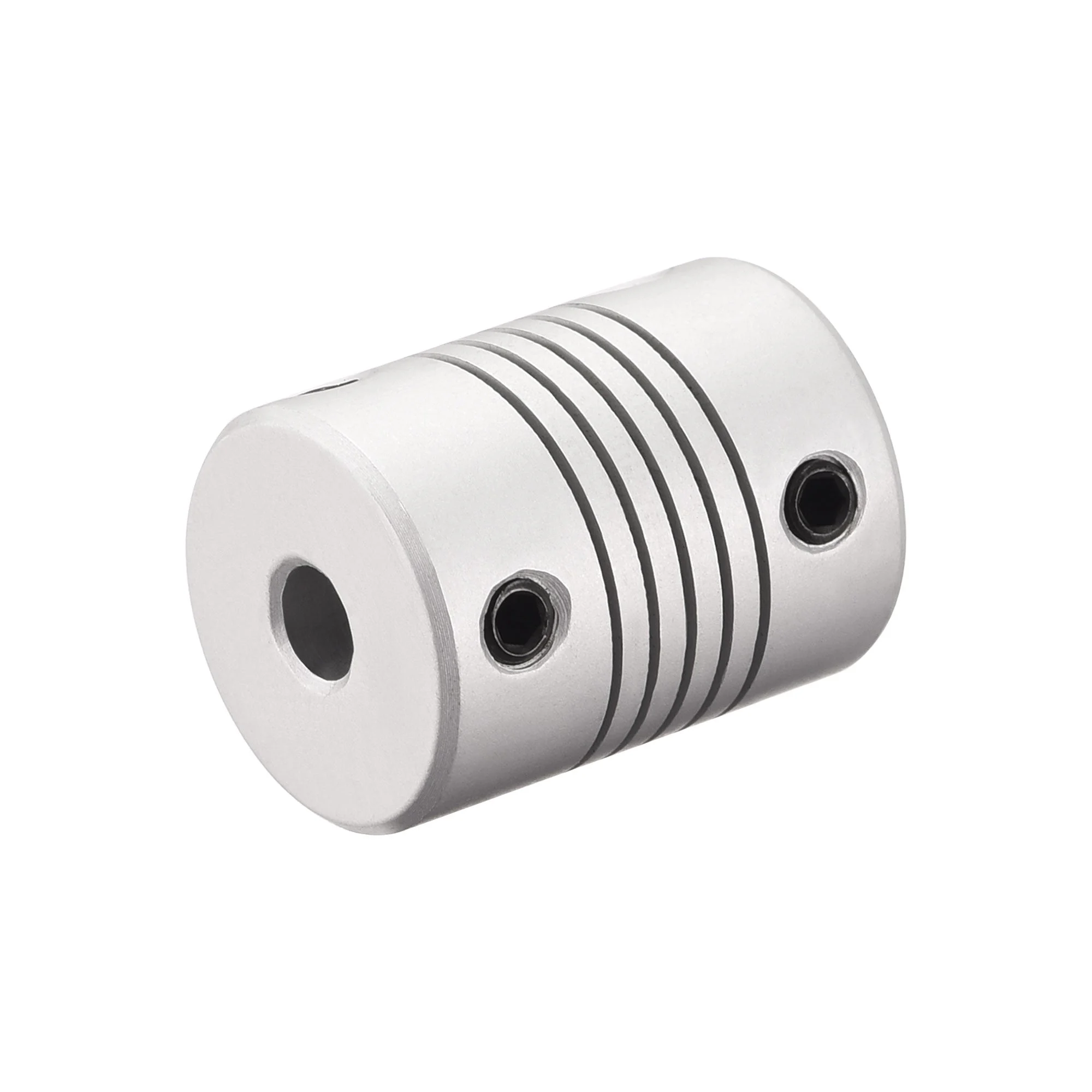 5mm to 7mm Aluminum Alloy Shaft Coupling Flexible Coupler L25xD19 Silver