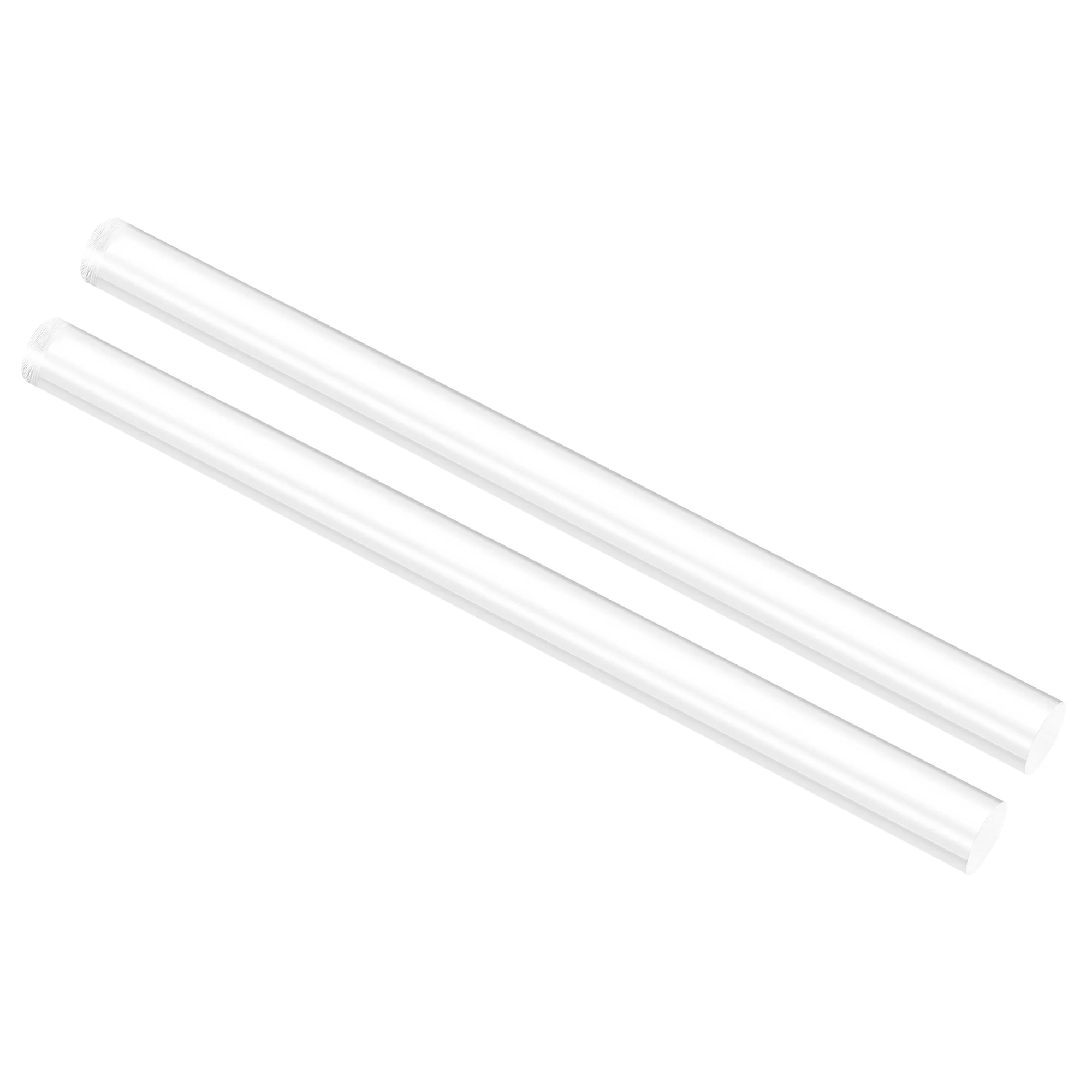 2pcs Acrylic Round Rod Clear 3/4" x12-1/4" Solid Plastic PMMA Bar Stick