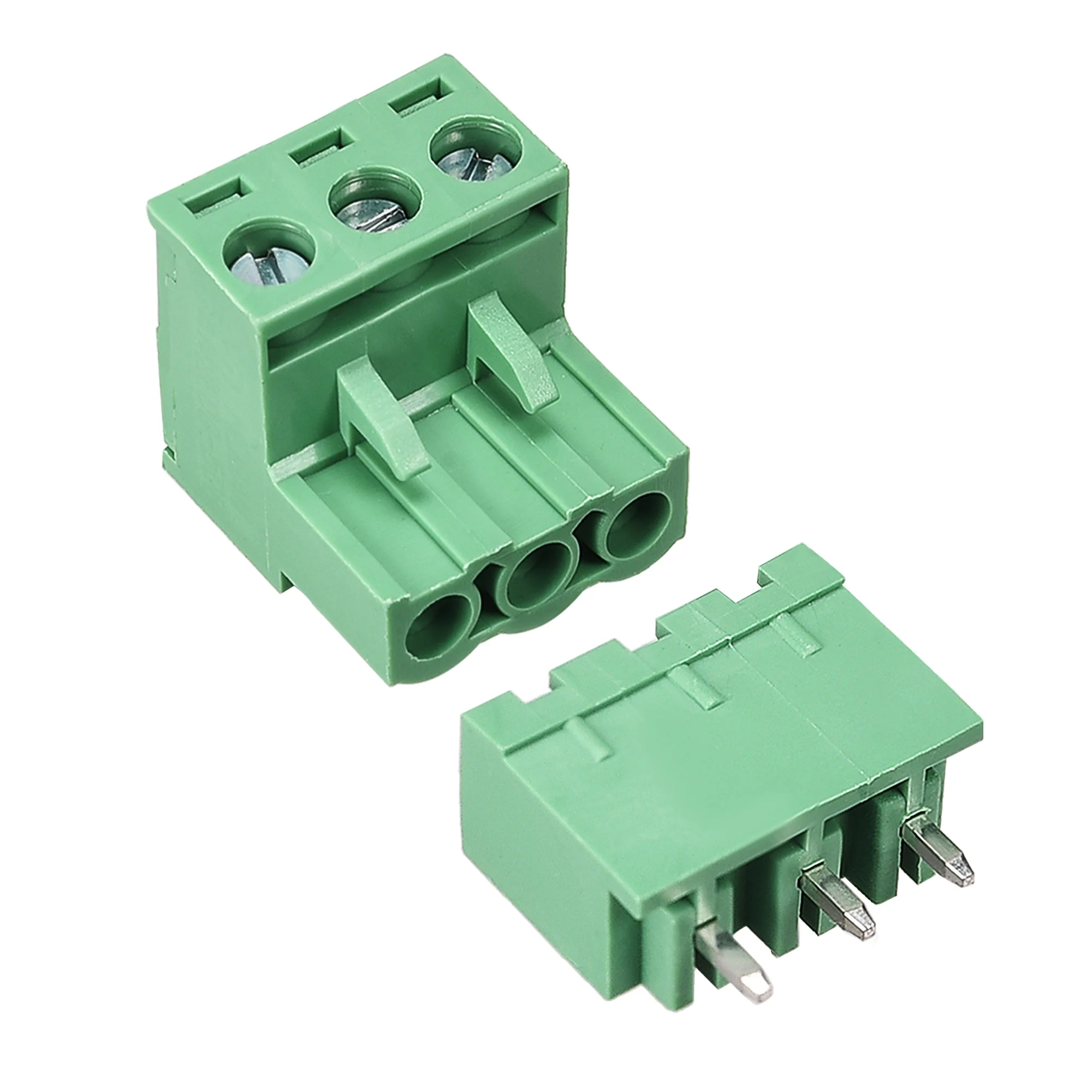 3 Pin 5.08mm Pitch Male Female PCB Screw Terminal Block 5 Sets