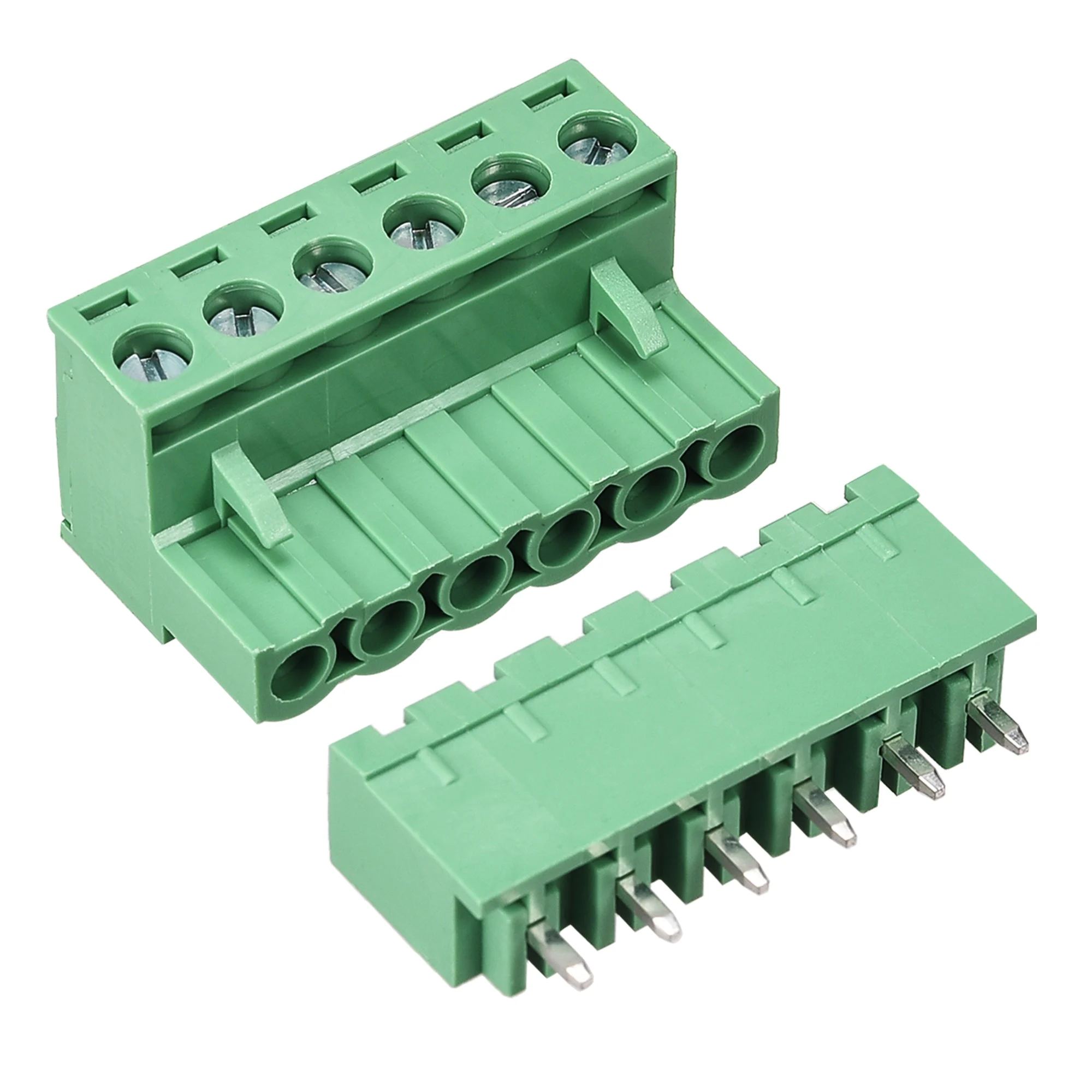 6 Pin 5.08mm Pitch Male Female PCB Screw Terminal Block 10 Sets