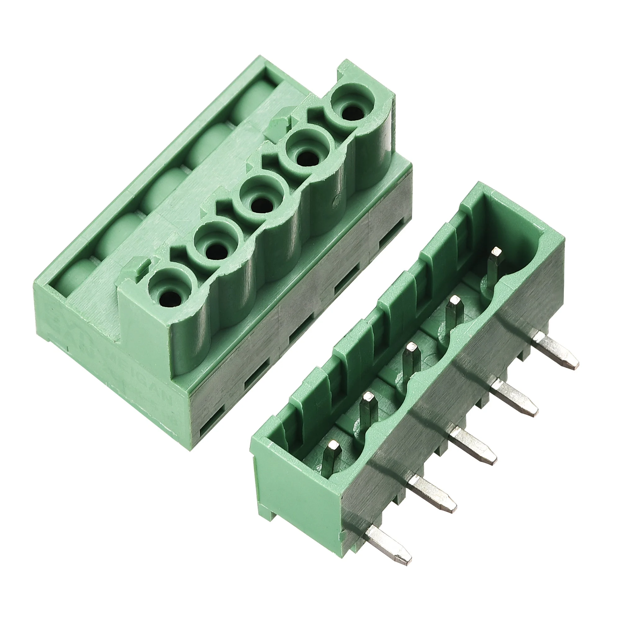 5-Pin 5.08mm Pitch Right Angle PCB Screw Terminal Block Connector 15 Sets