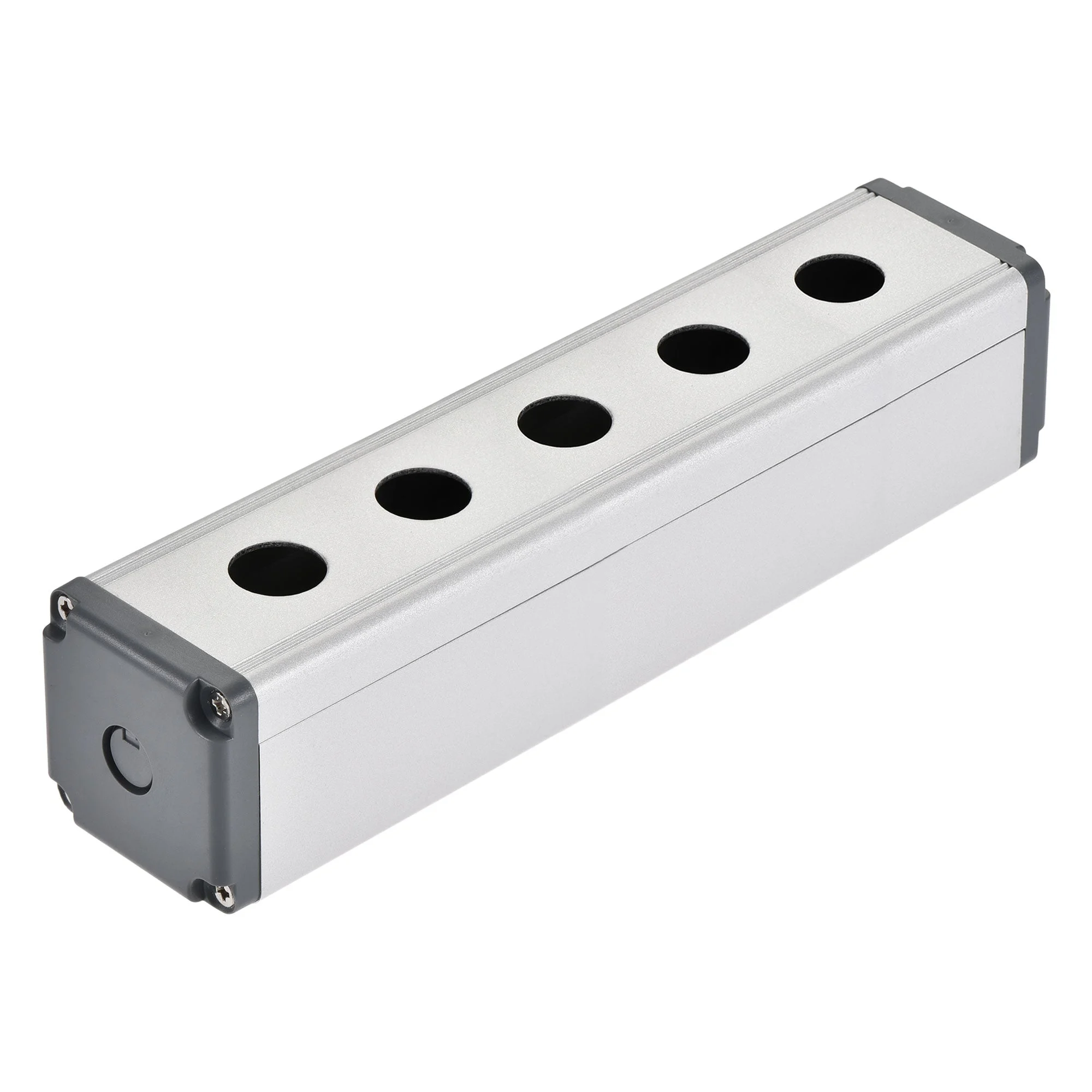 Uxcell 5 Holes 16mm Aluminum Switch Button Station Box with a PG7 Cable Gland