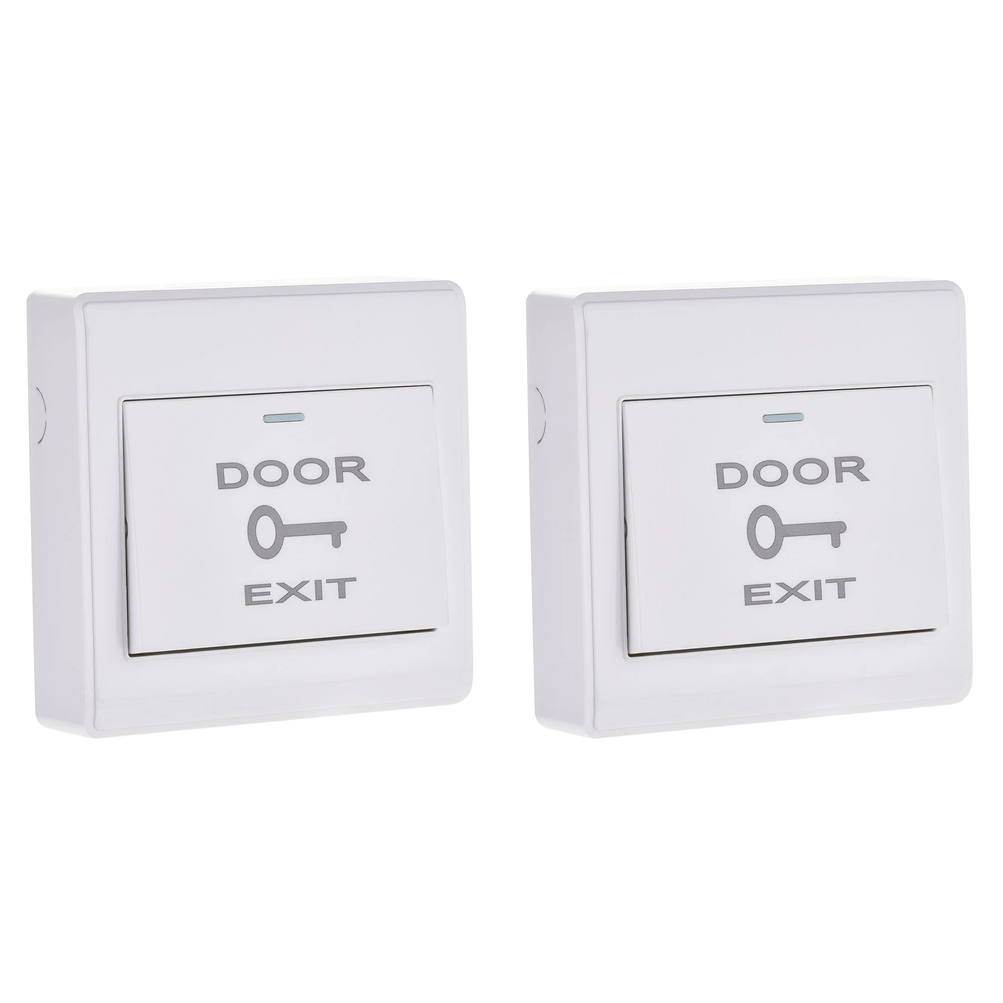 Uxcell Push to Exit Button Release Switch Door Access Control System PC Panel 86mmx86mm 12V 3A White 2 Pcs