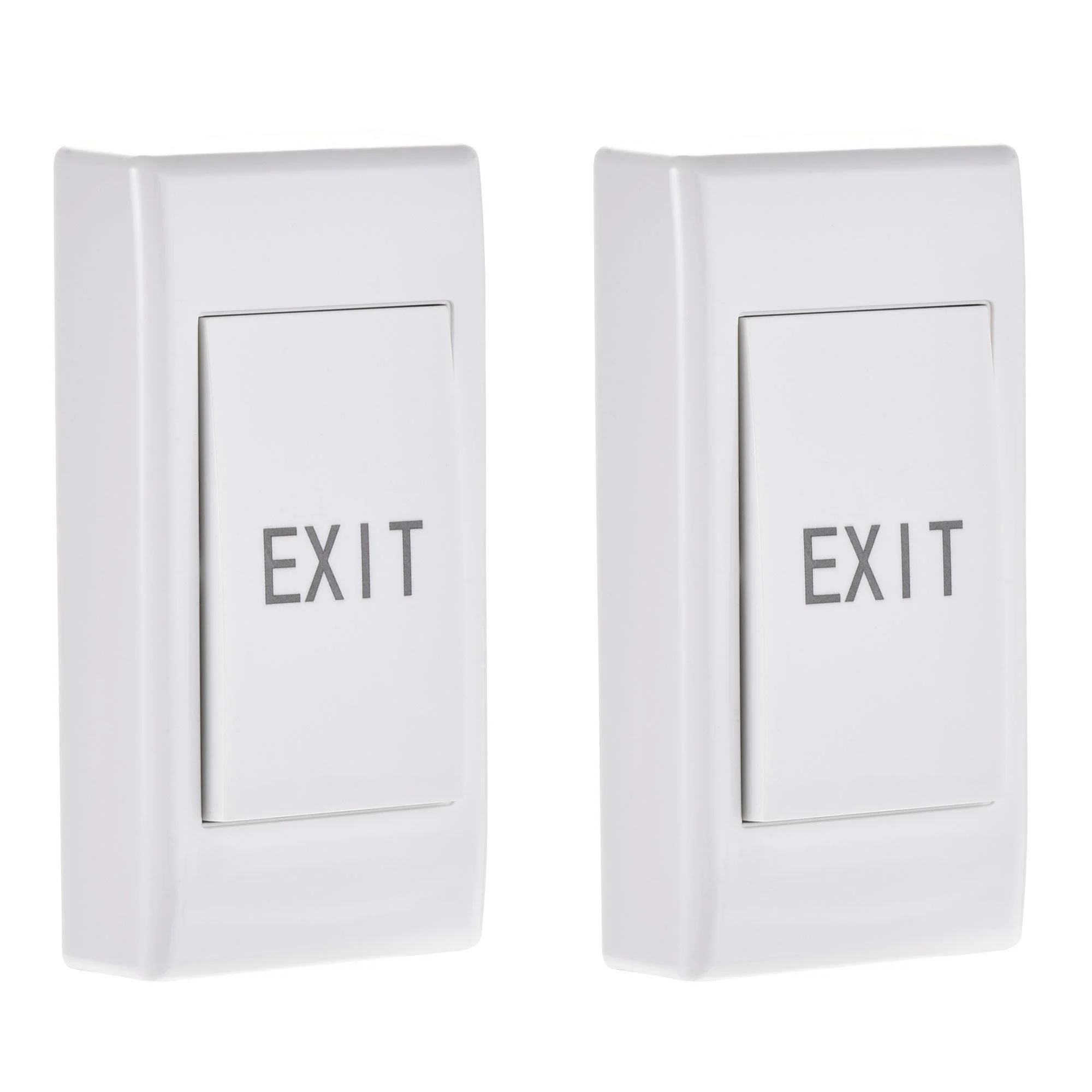 2pcs Push to Exit Button Release Switch PC Panel 86mm x 43mm DC 12V 3A White