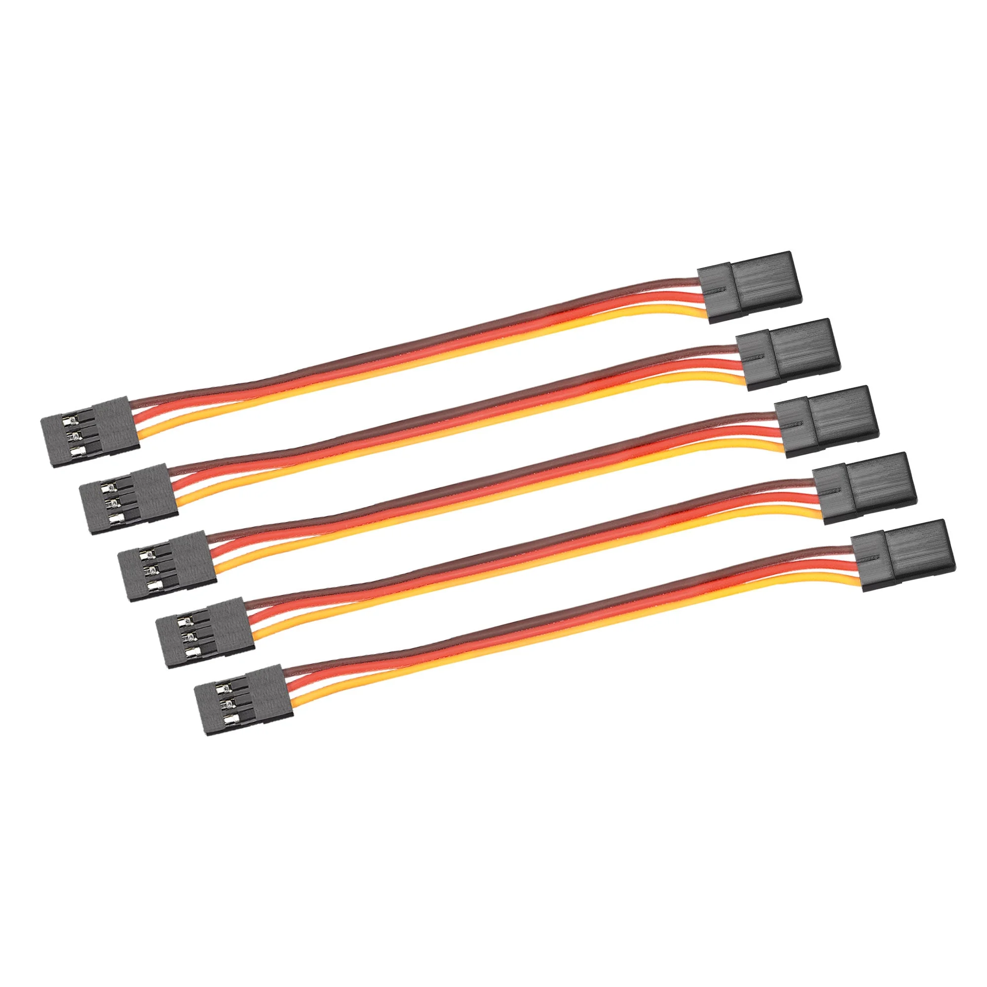 Uxcell 5pcs 3-Pin Servo Extension Cable Cord Connectors Lead Wire Male to Male 60-Cores Servo Receiver Wire