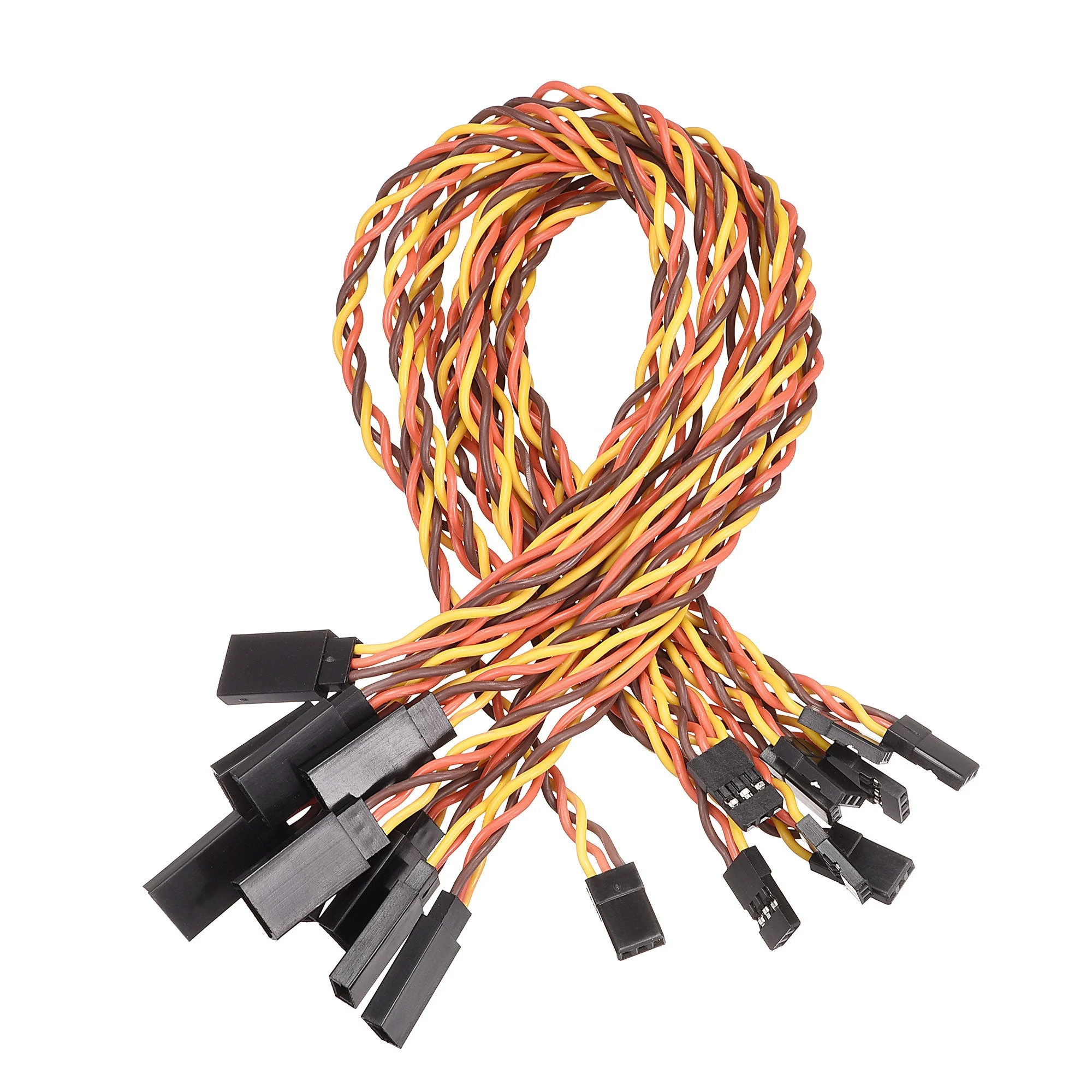 10pcs 3-Pin Servo Extension Cable Cord Connector Wire Male to Female