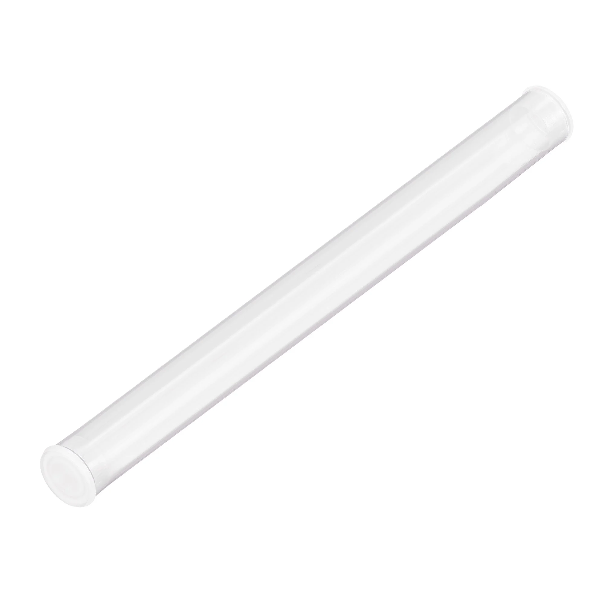 Polycarbonate Rigid Round Clear Tubing 20mm(0.78 Inch)IDx21mm(0.82 Inch)ODx230mm(9 Inch) Length Plastic Storage Transparent Tube with Lids