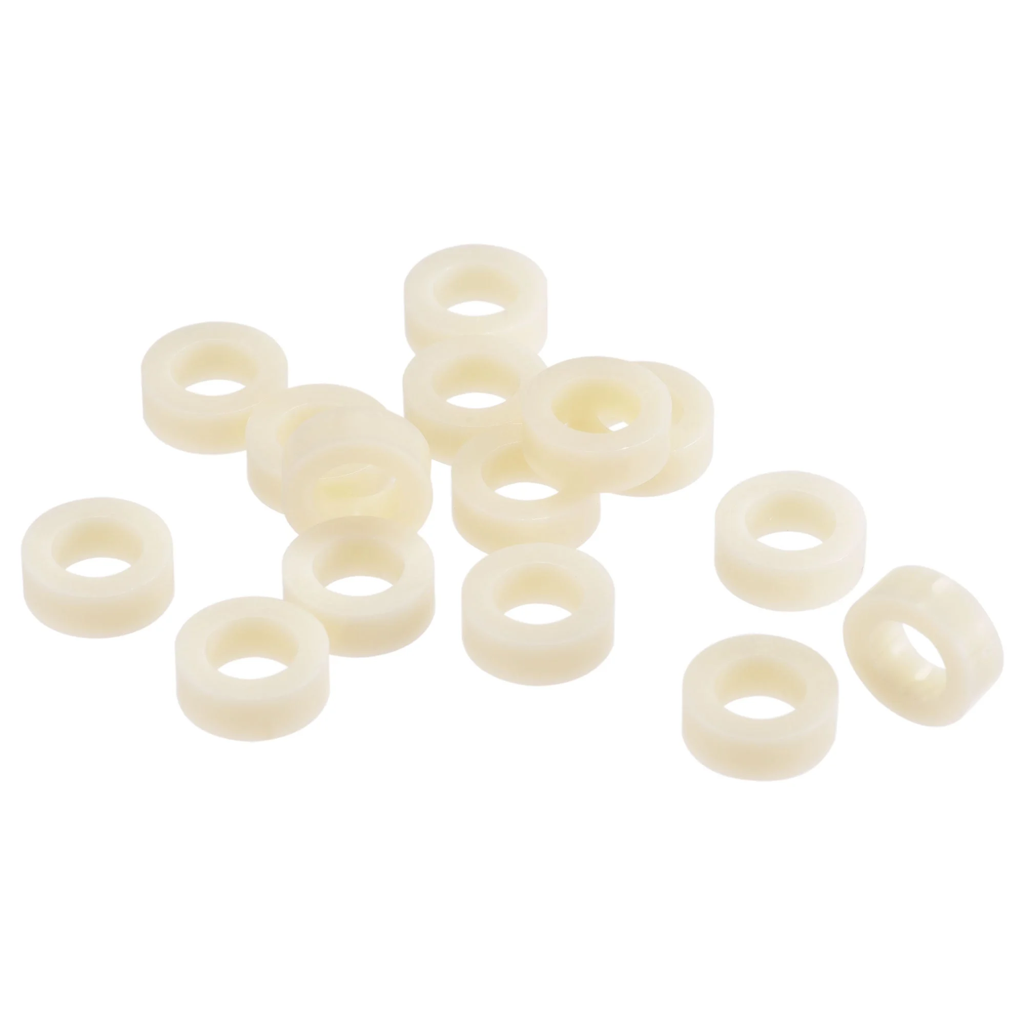 ABS Round Spacer Washer ID 8.2mm OD 14mm L 5mm for M8 Screws, Beige, 500Pcs