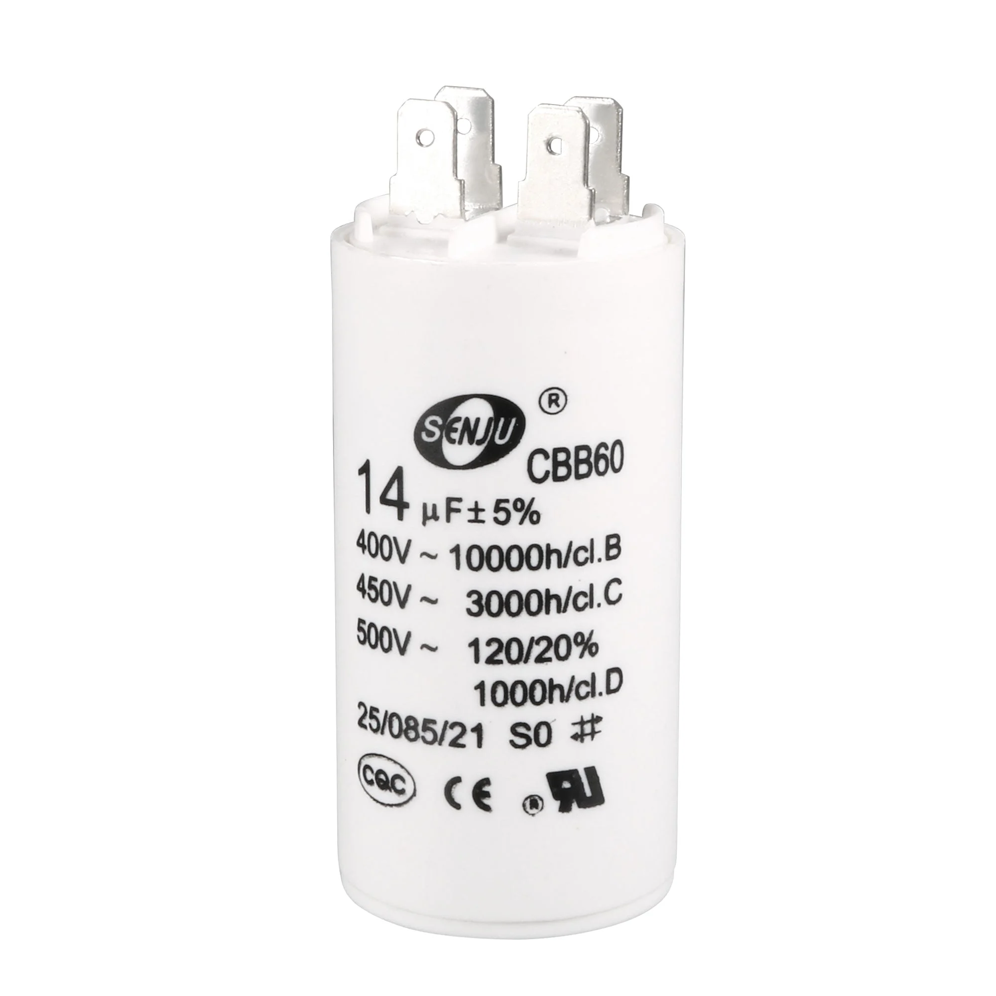 CBB60 Start Run Motor Capacitor Generator 14uF 450V Air Pump Compressor 50/60Hz