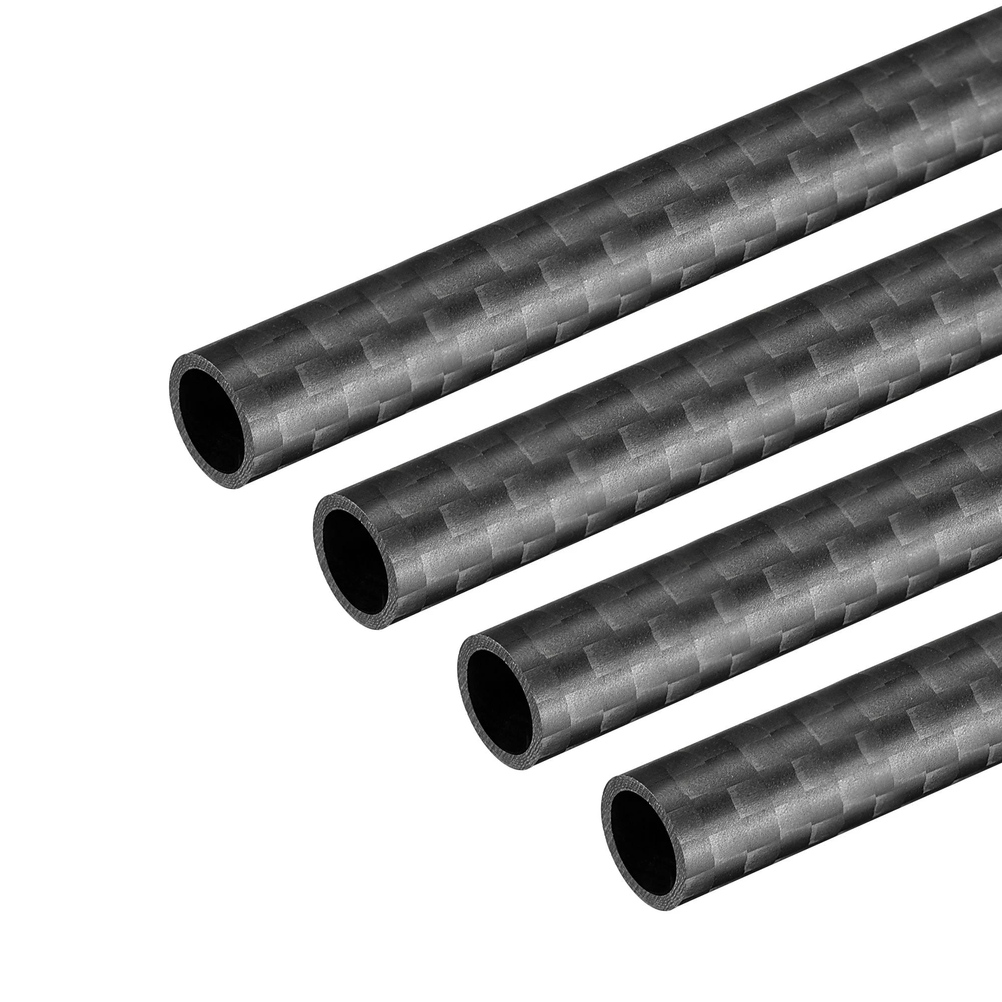 Uxcell Carbon Fiber Tube 8x6x330mm for RC Airplane Quadcopter Black Tube 3K Roll Wrapped Matt Surface 4Pcs