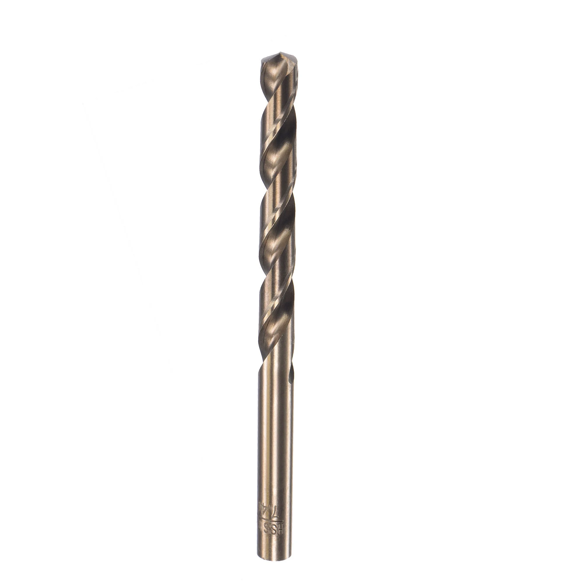 High Speed Steel Twist Drill Bit 7.4mm Fully Ground Titanium Coated