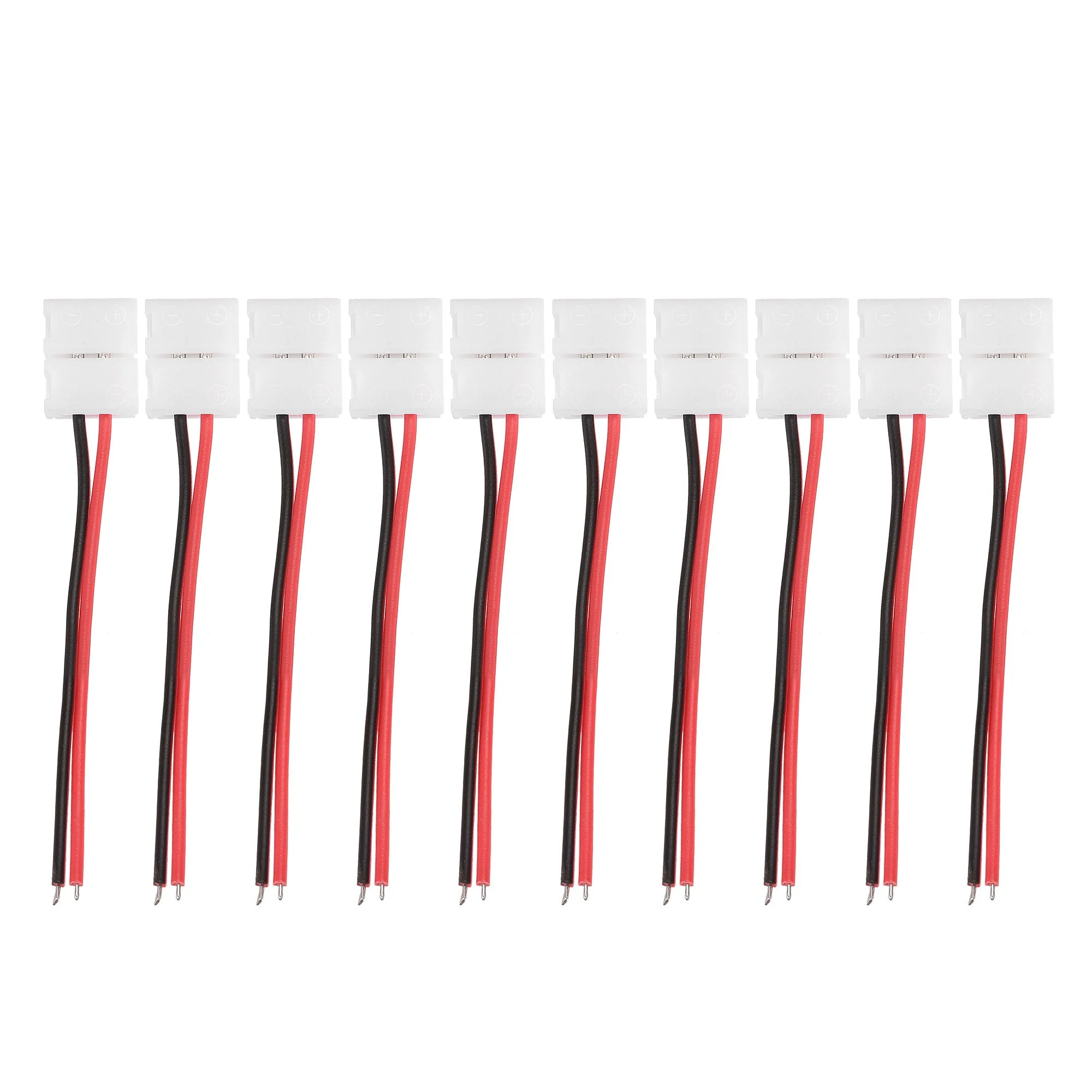 Uxcell 2 Pin 10mm Solderless Strip Jumper Cable for 3528 5050 Single Color LED Lights 10Pcs