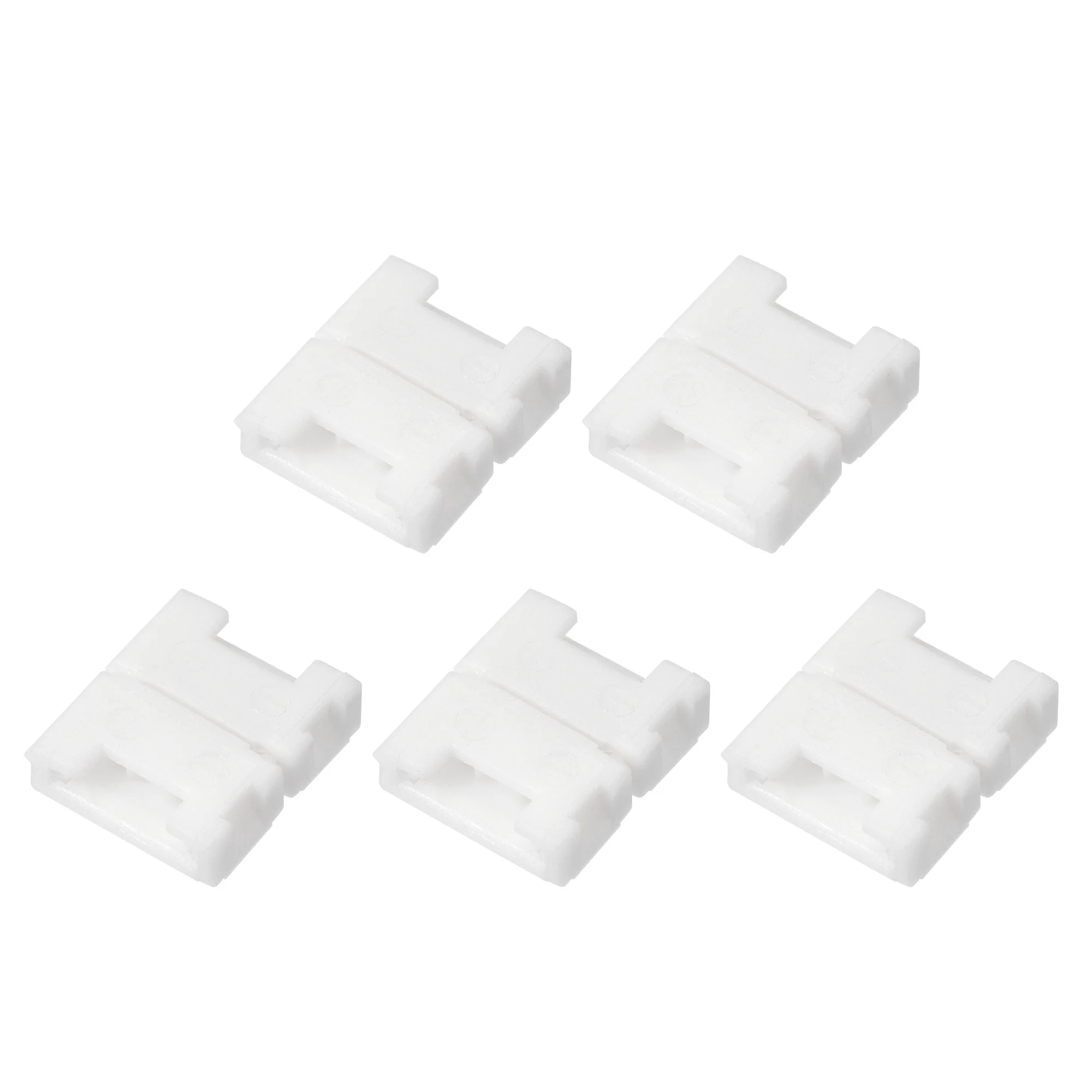 Uxcell 2 Pin 10mm Solderless Gapless Strip Light Connector for 5050 Single Color LED Strip Lights 5Pcs