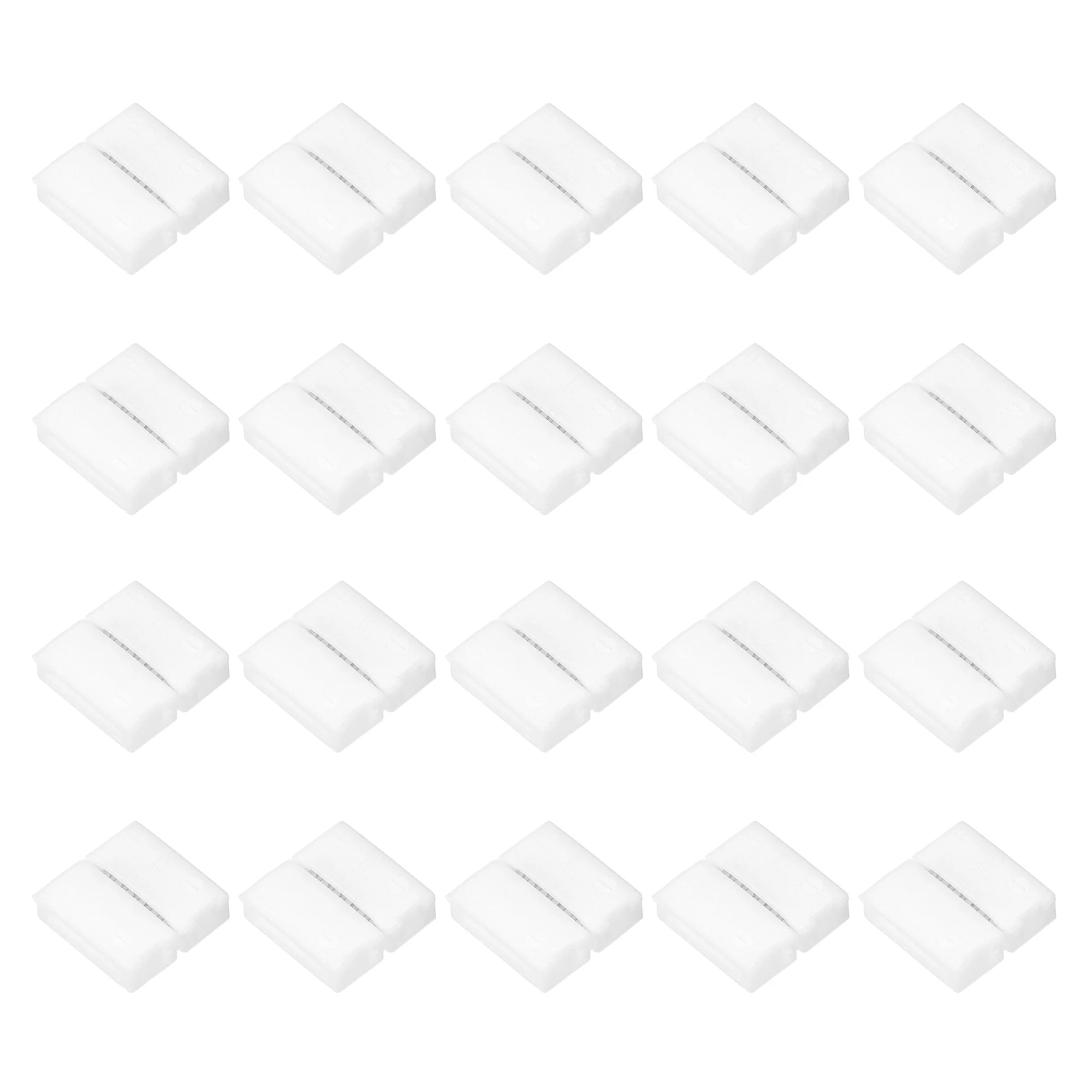Uxcell 6 Pin 12mm 5050 LED Strip Light Solderless Gapless Connector White 20Pcs