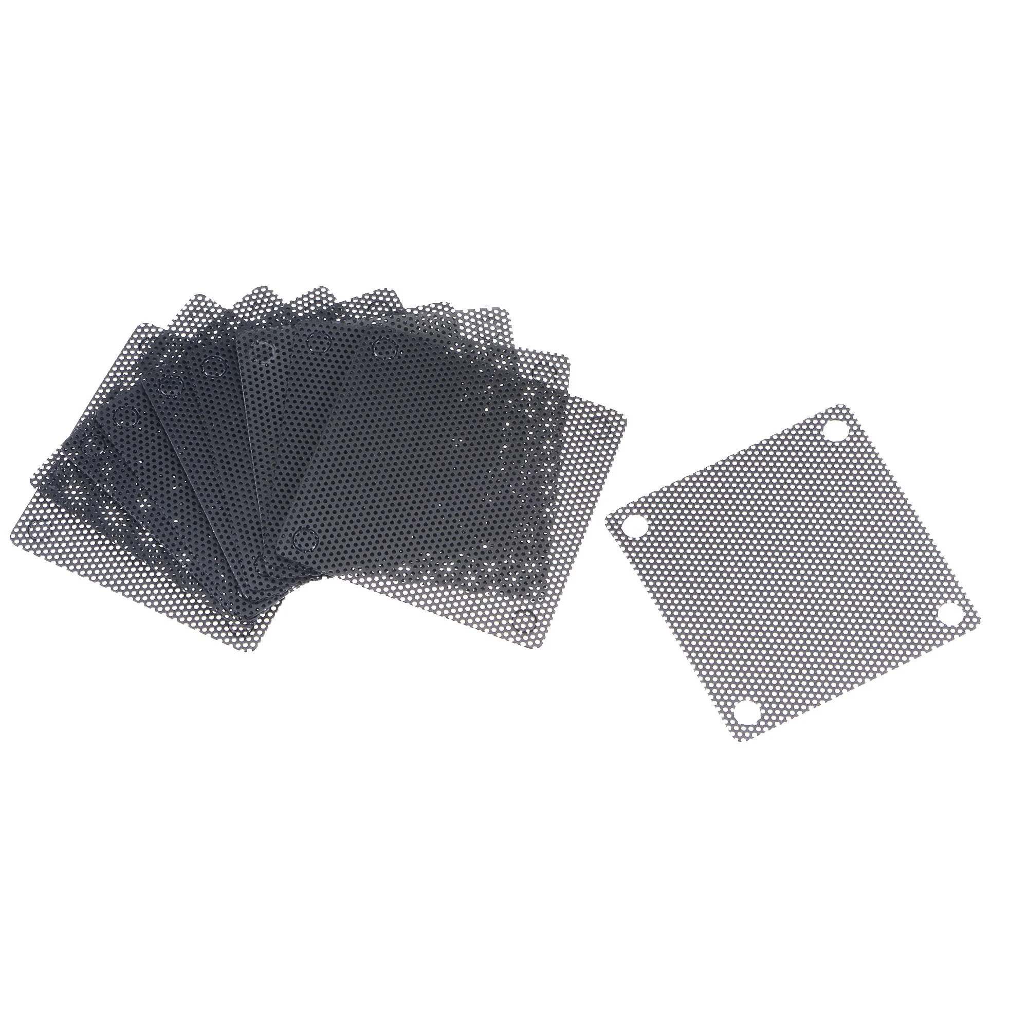 PC Dust Fan Screen with Screws for Cooling Dustproof Case Cover PVC 50mm 10pcs