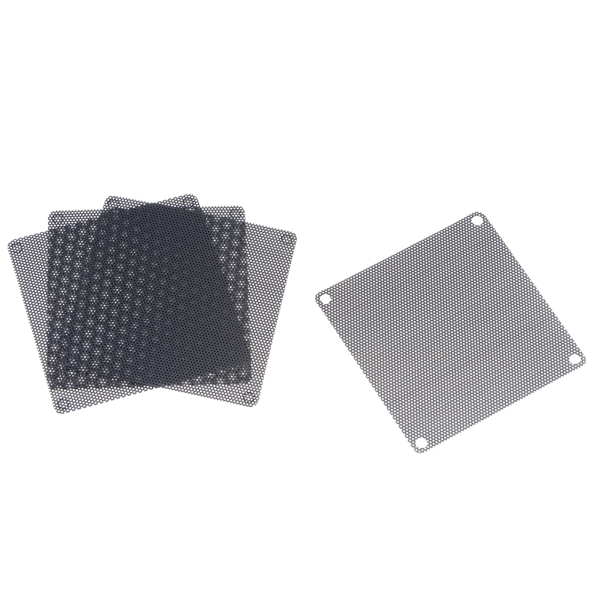 PC Dust Fan Screen with Screws for Cooling Dustproof Case Cover PVC 80mm 4pcs