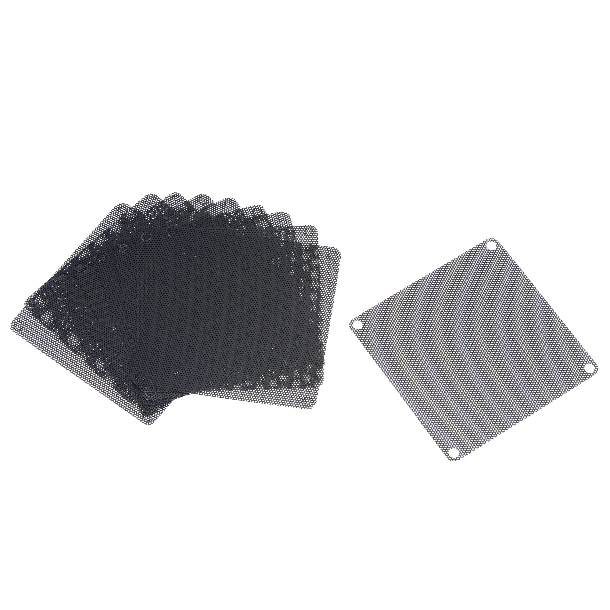 PC Dust Fan Screen with Screws for Cooling Dustproof Case Cover PVC 90mm 10pcs