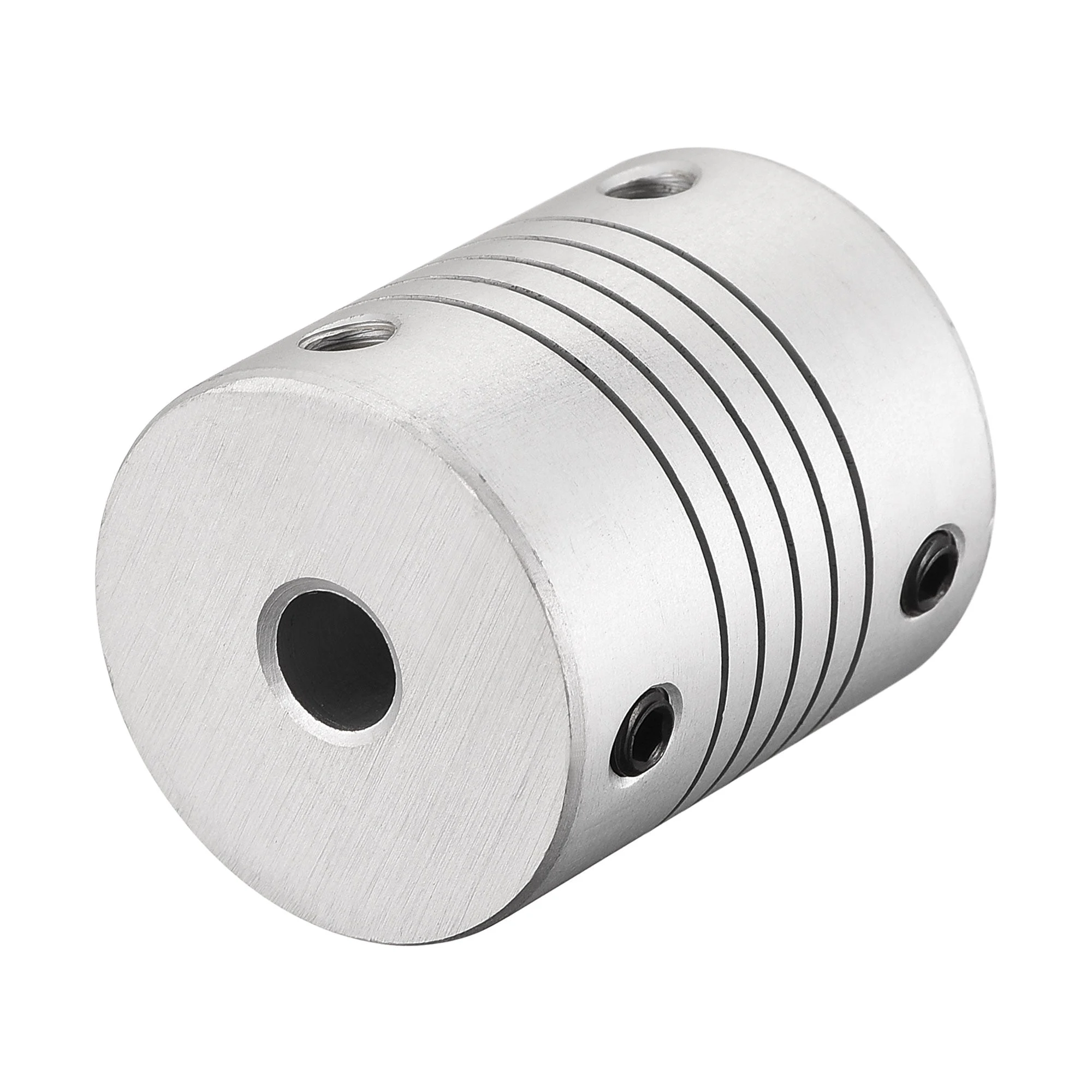 11mm to 6mm Aluminum Alloy Shaft Coupling Flexible Coupler L30xD25 Silver