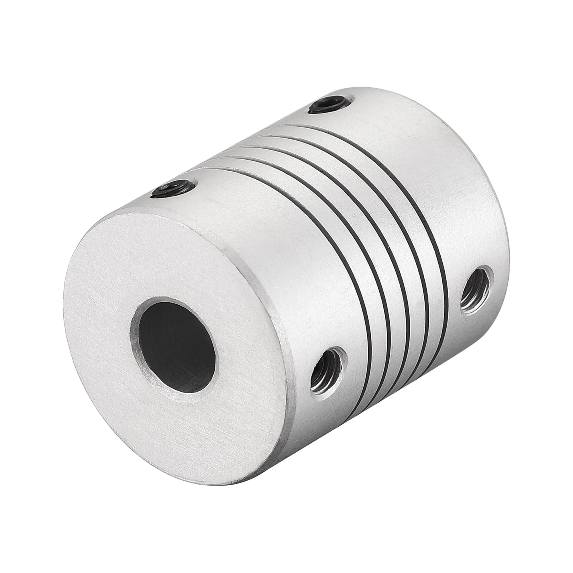 11mm to 8mm Aluminum Alloy Shaft Coupling Flexible Coupler Motor Connector Joint L30xD25 Silver
